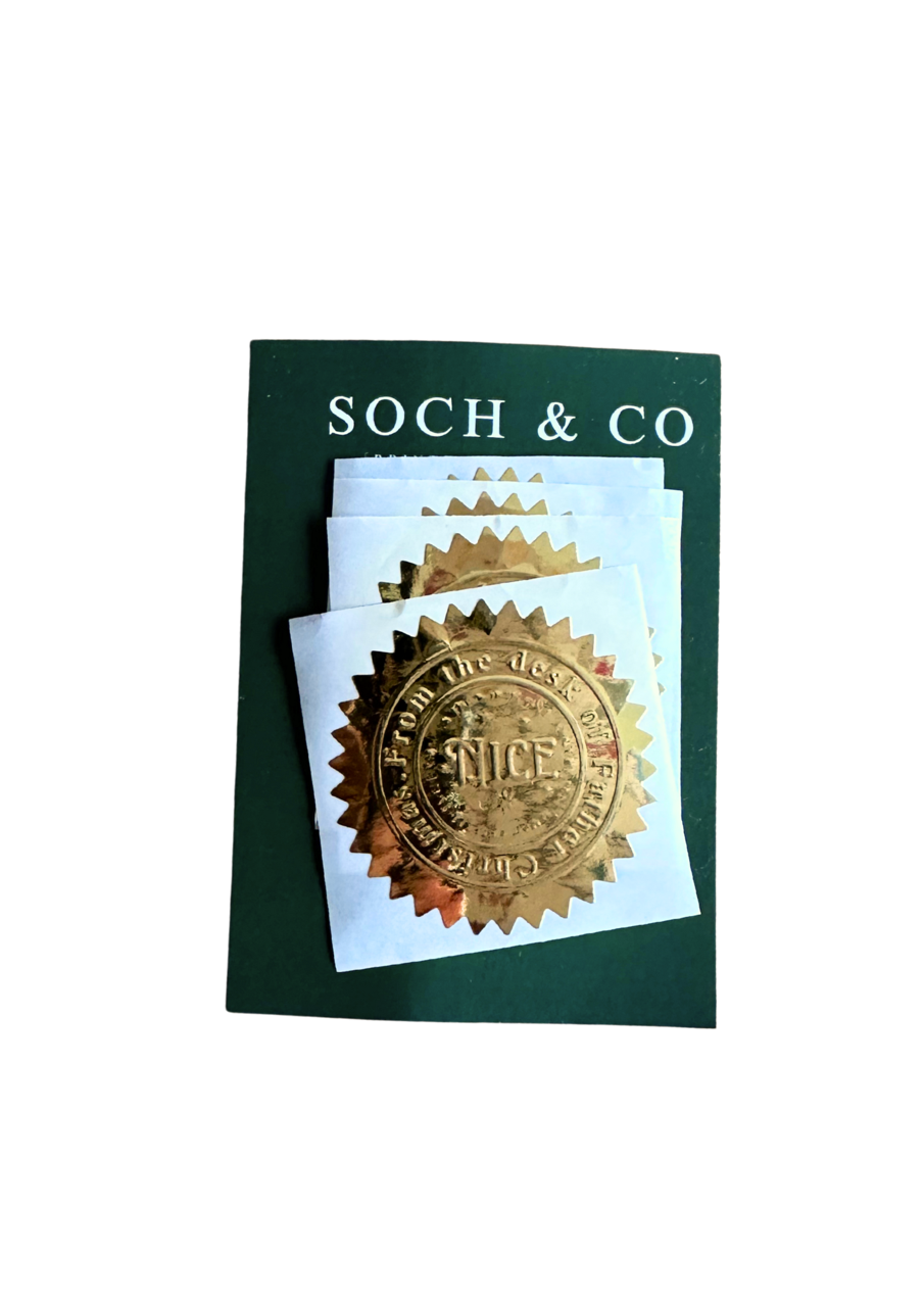 Nice list Christmas sticker seals - Pack of 5