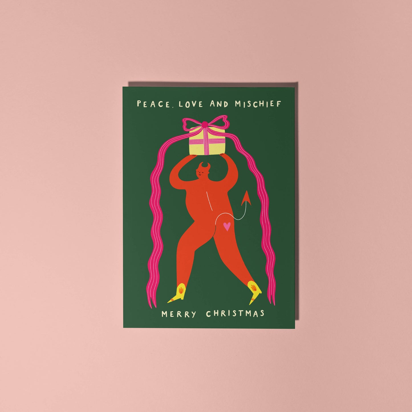 Peace, Love and Mischief Christmas Card | Festive Card