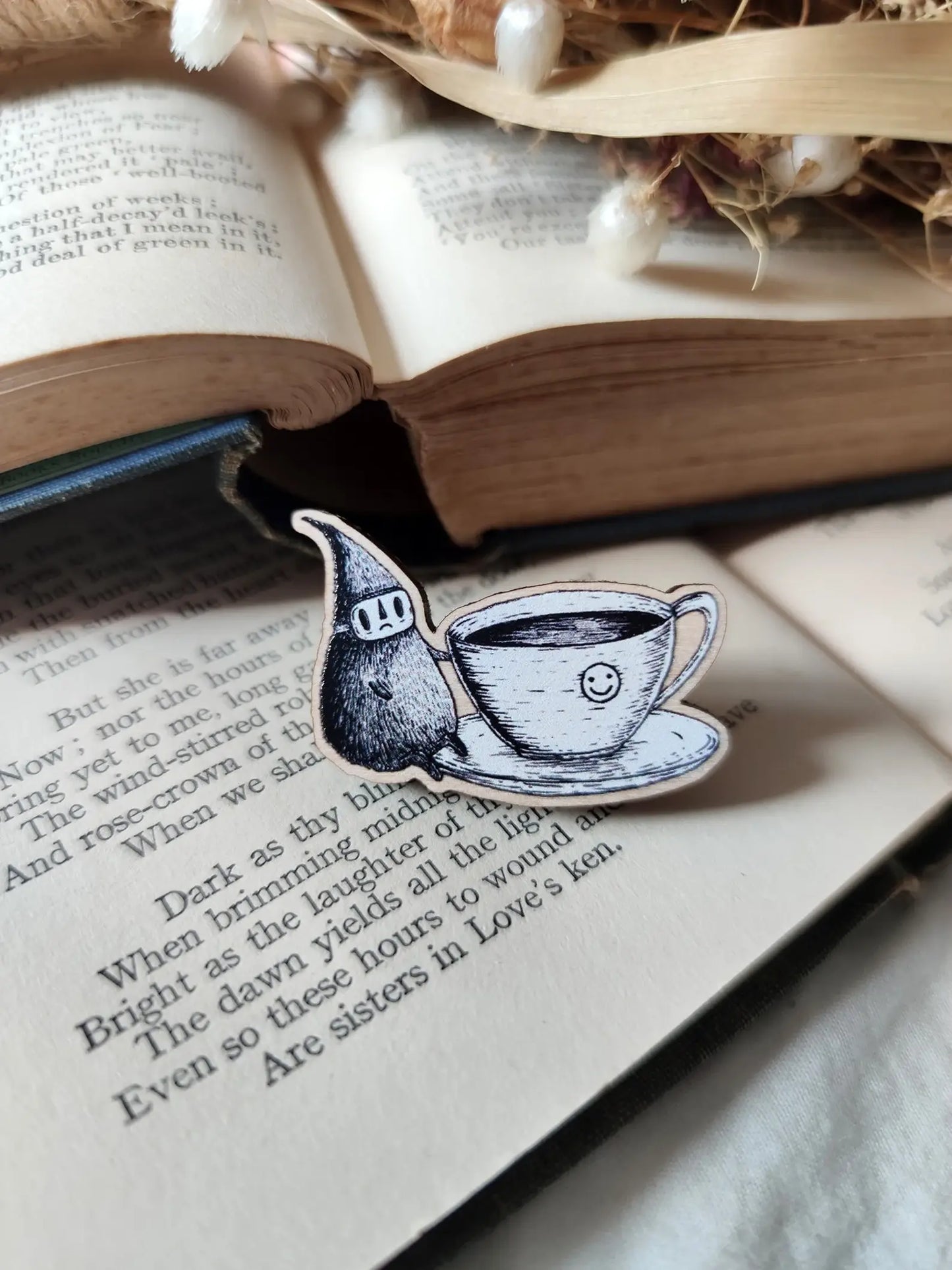 Coffee Spirit Wooden Pin Badge