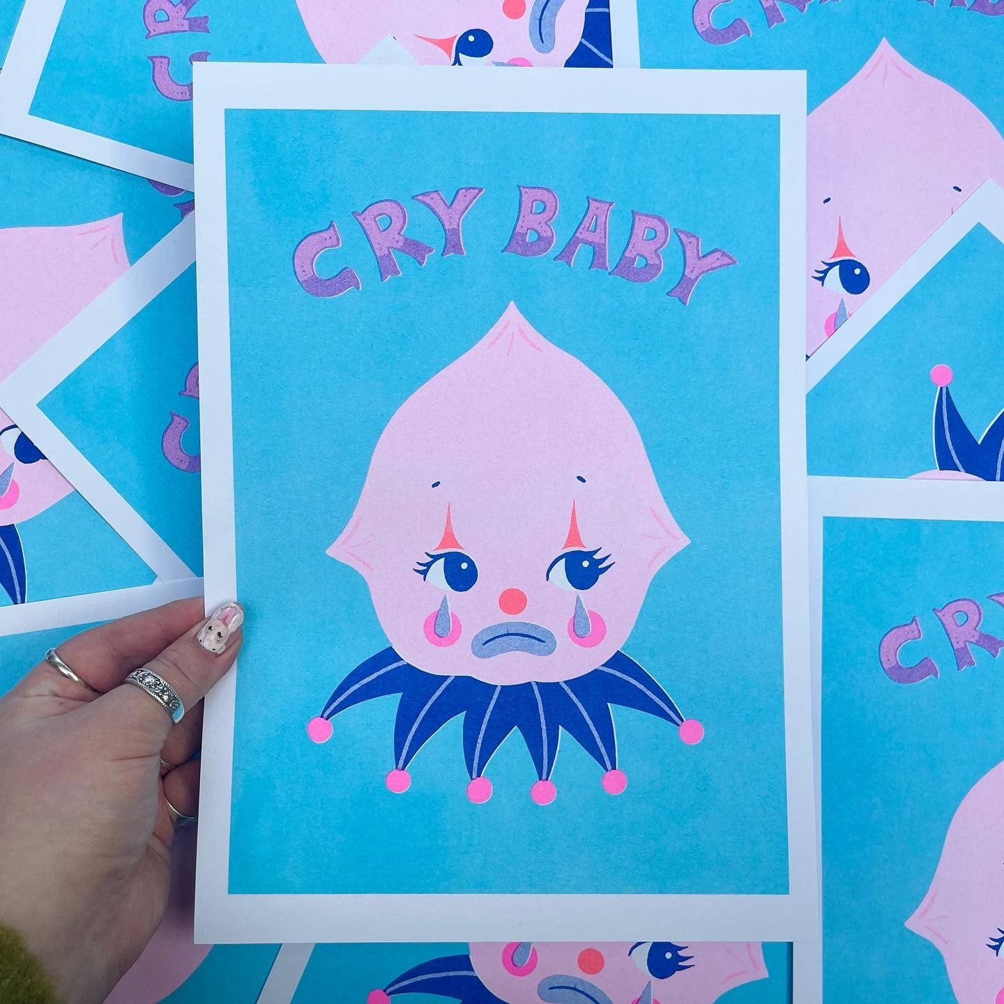 Cry Baby A4 Risograph Print