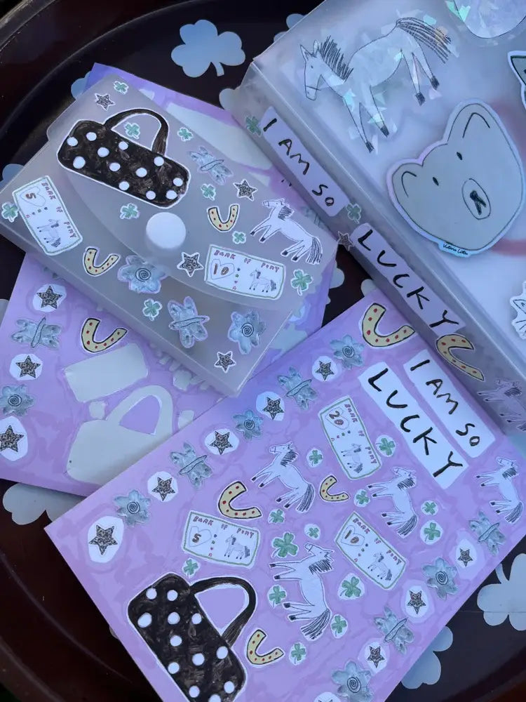 So lucky pony sticker sheet