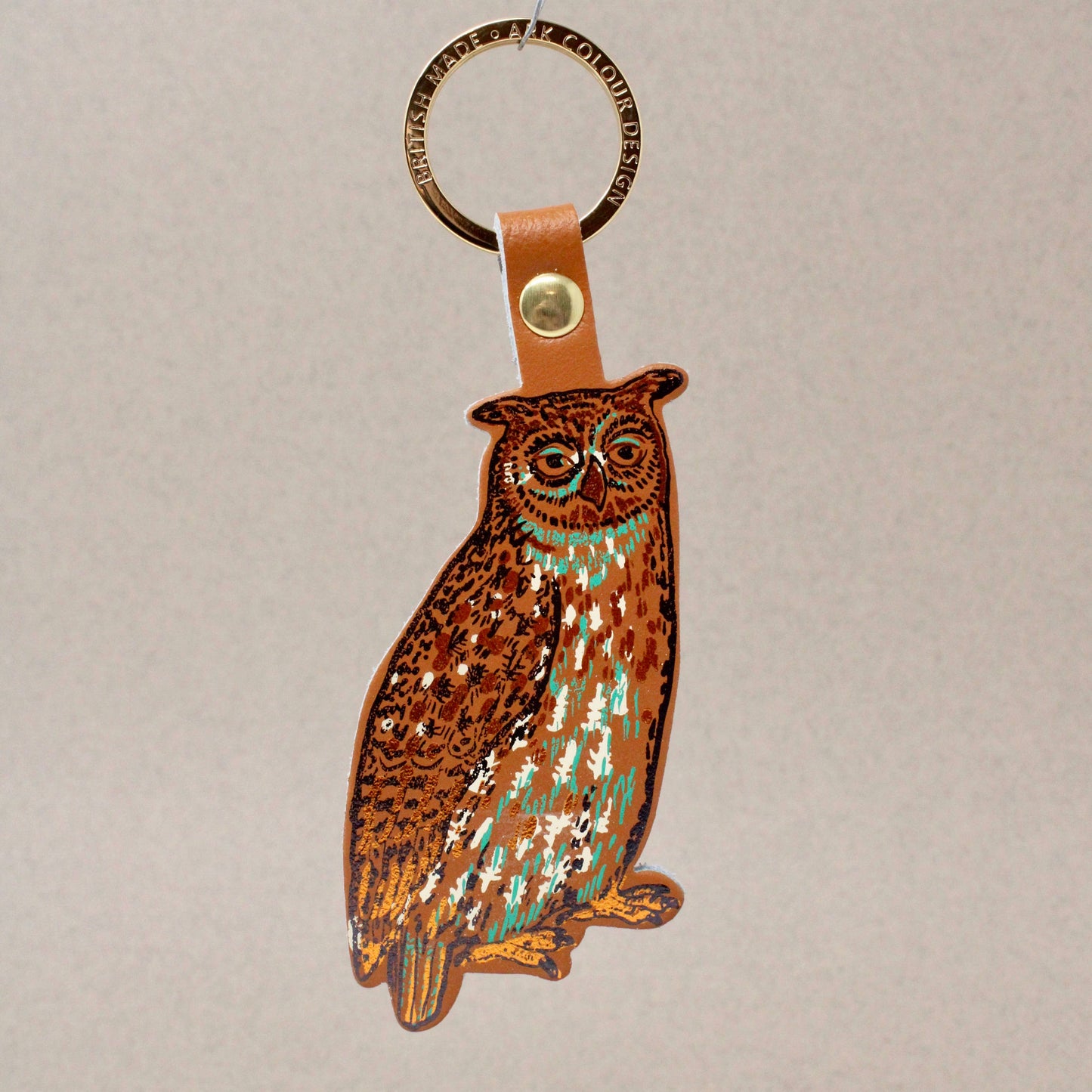 Nocturnal Owl Key Fob: Pale Pink