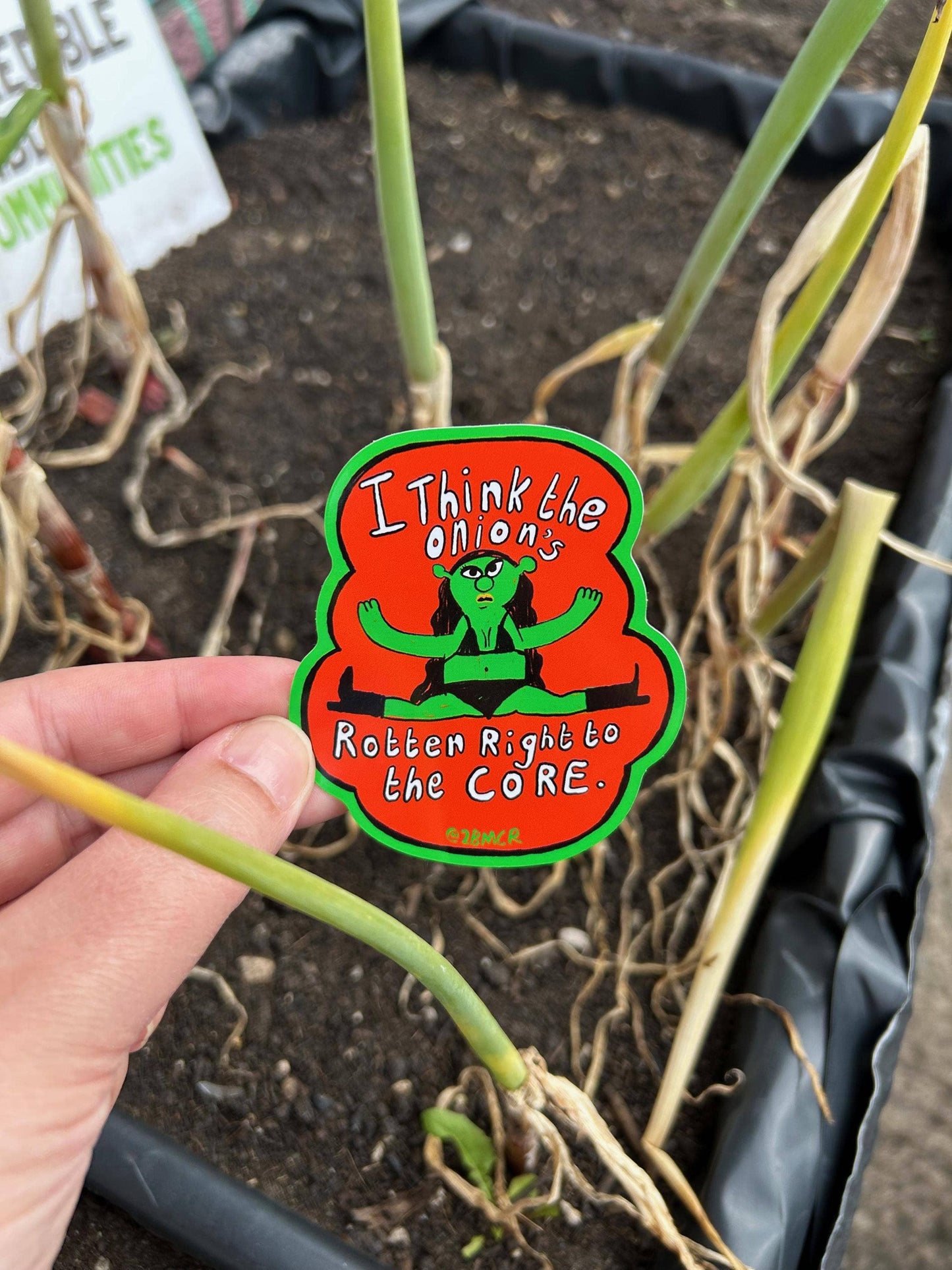 The Onion's Rotten Ogre Core Brat Vinyl Sticker 7x8cm