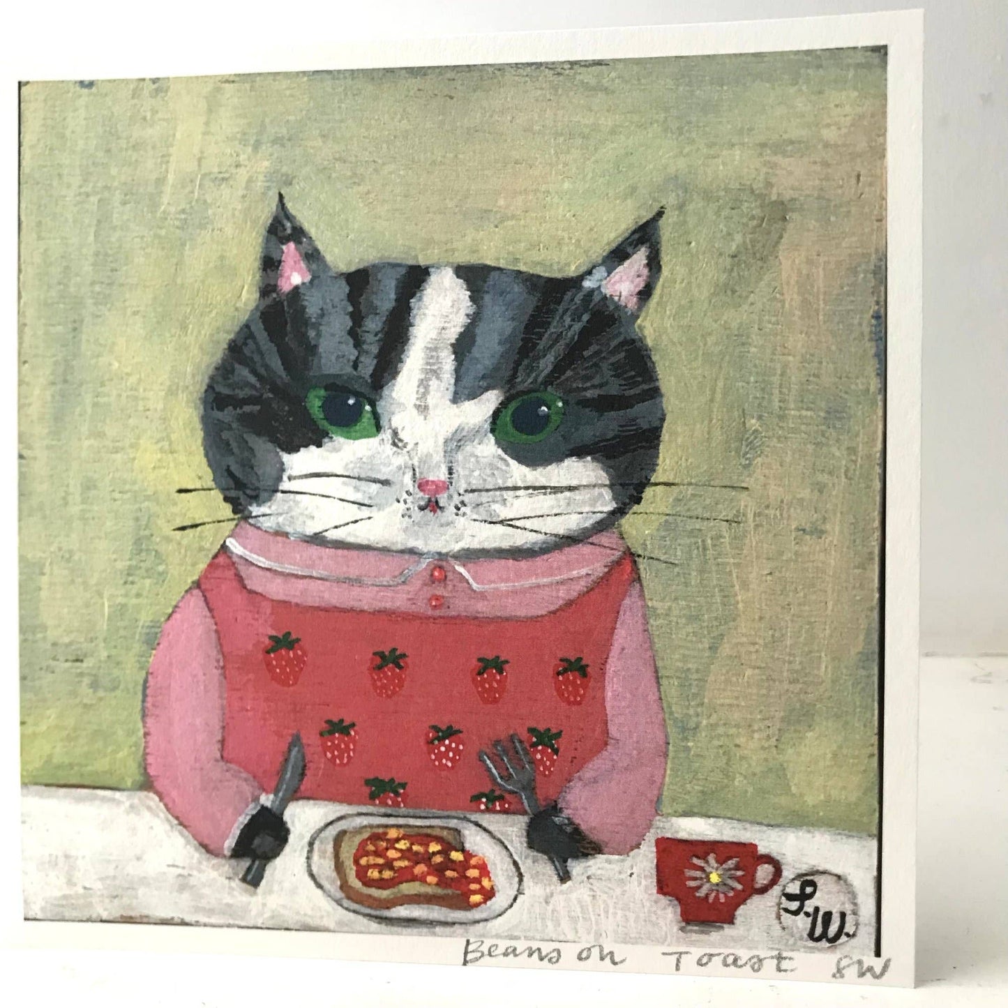 Small square art print-beans on toast