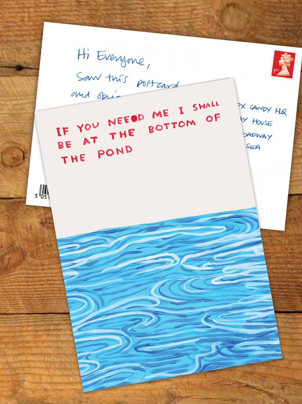 Bottom Of The Pond David Shrigley Postcard
