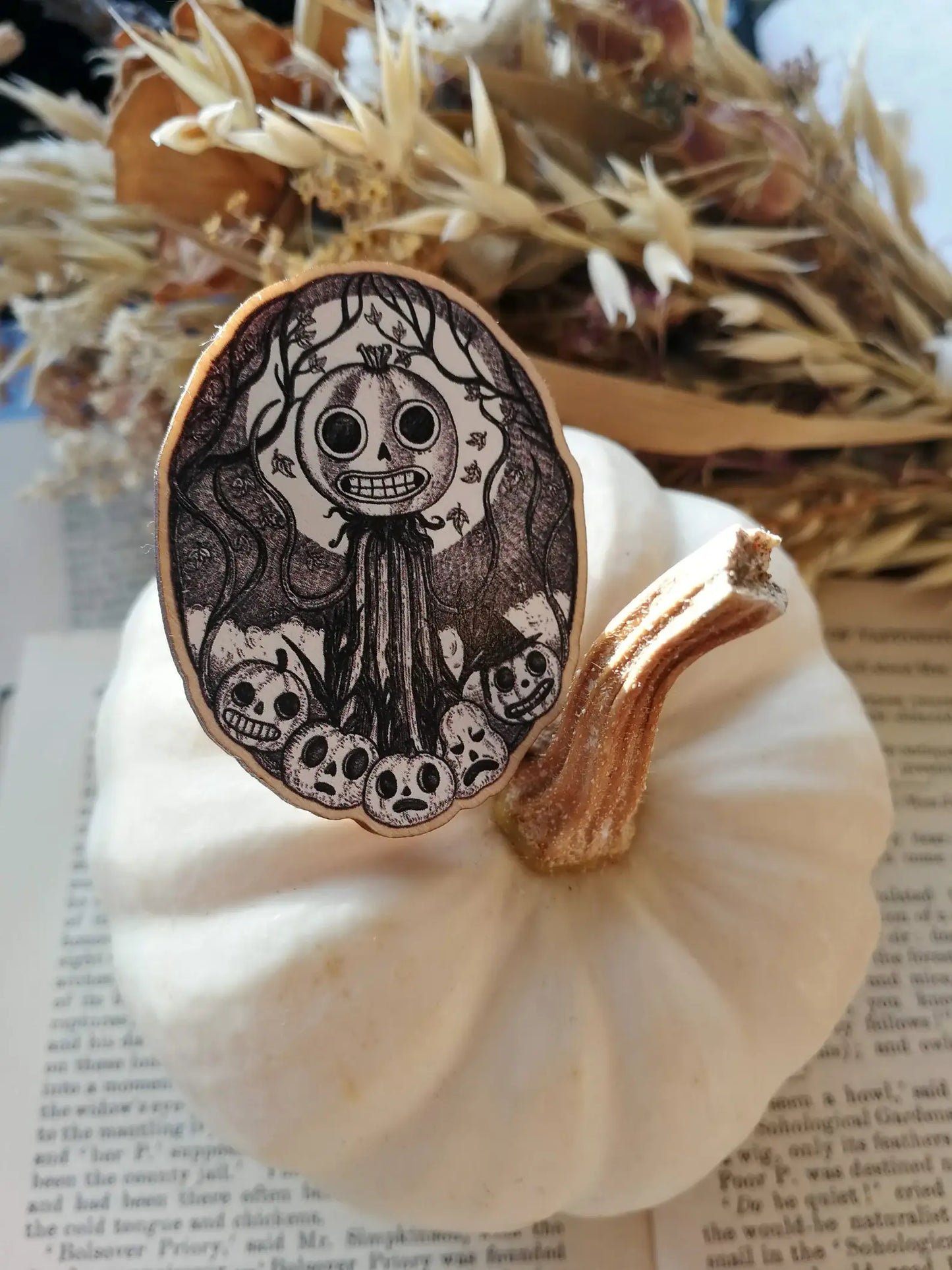 Patient Is The Night Wooden Pin Badge