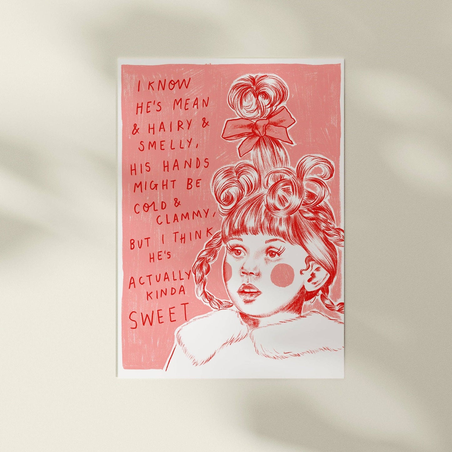 'Cindy Lou Who' A4 Christmas Art Print