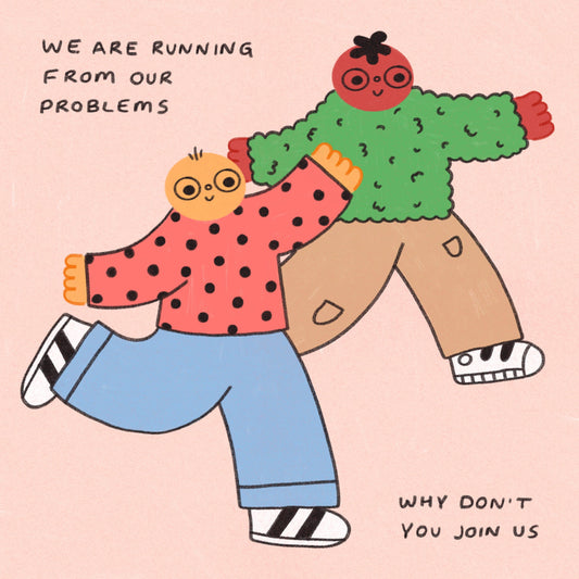Running From Our Problems: 297 x 297 mm