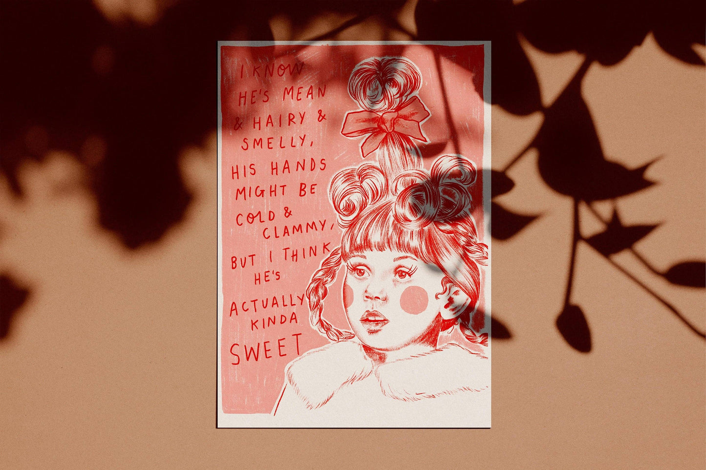 'Cindy Lou Who' A4 Christmas Art Print