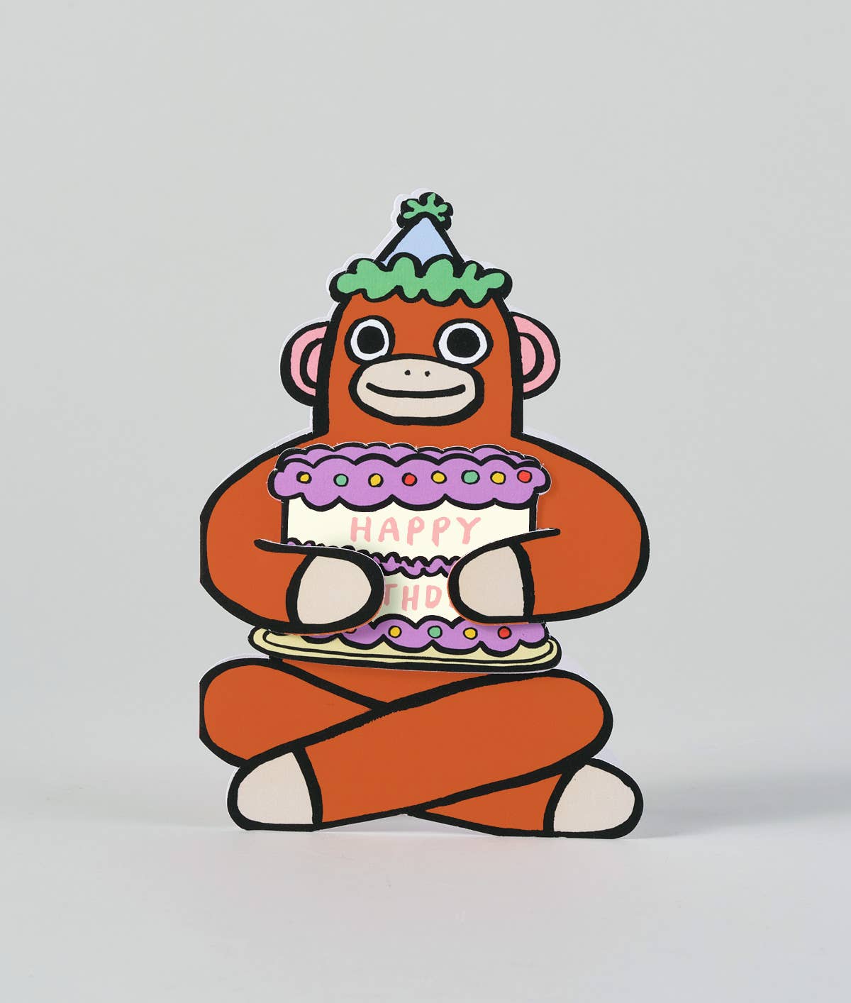 Monkey with Mini Card' Kid's Greetings Card