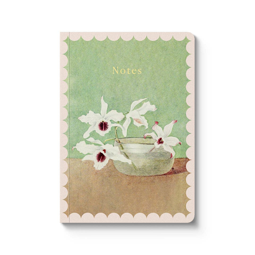 White Orchid in Water Paperback Notebook (A6)