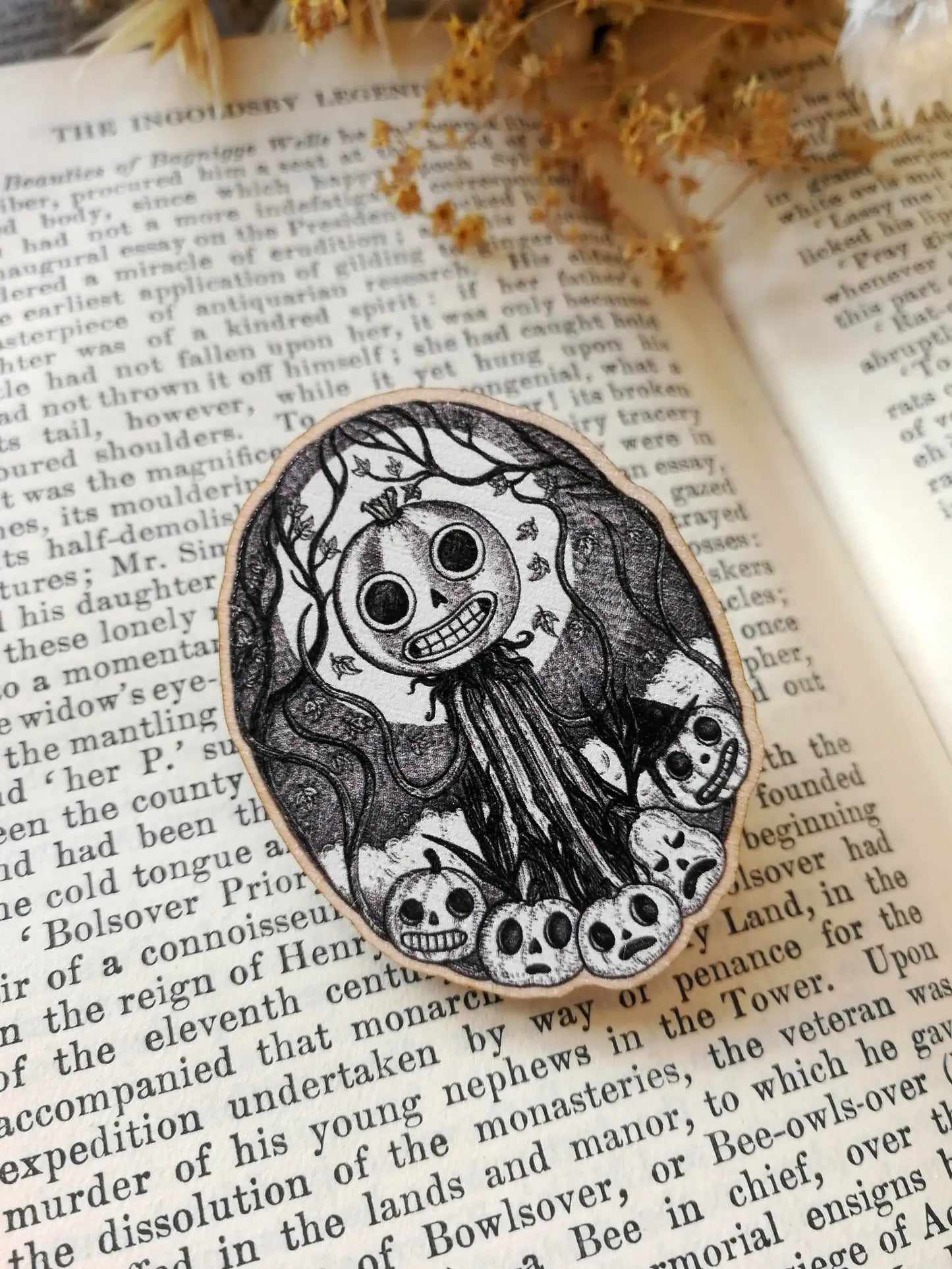 Patient Is The Night Wooden Pin Badge