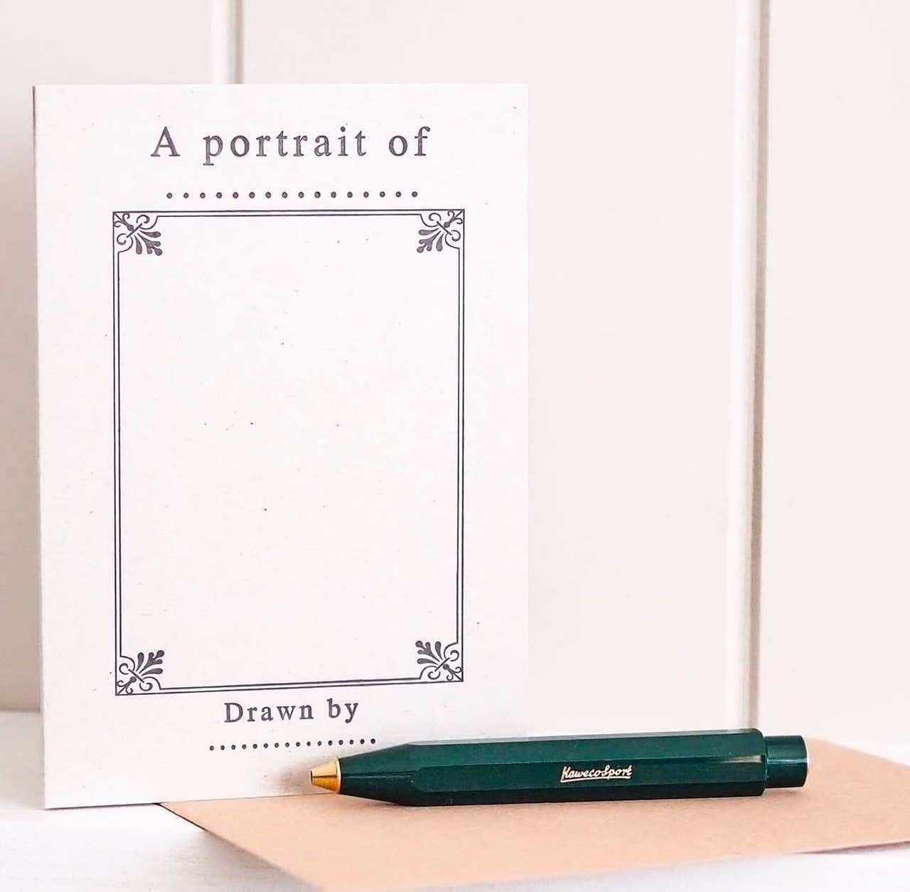 Portrait of fill in the blank letter press cards