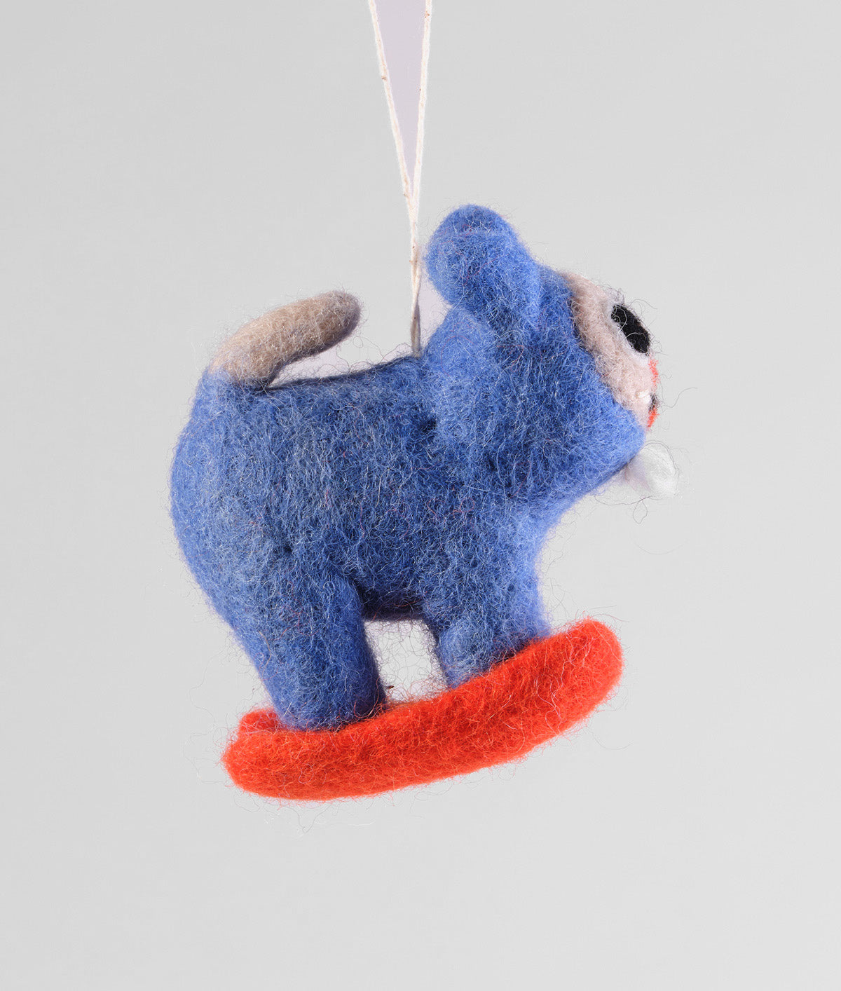 Eddie Skiing Cat Felt Christmas Decoration