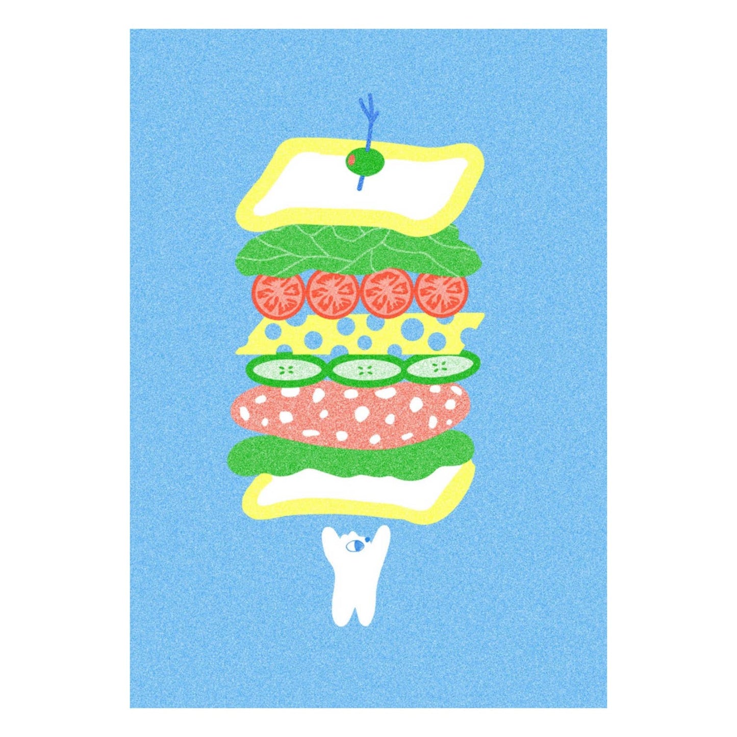 A3 Big Sarnie Art Print, Portrait