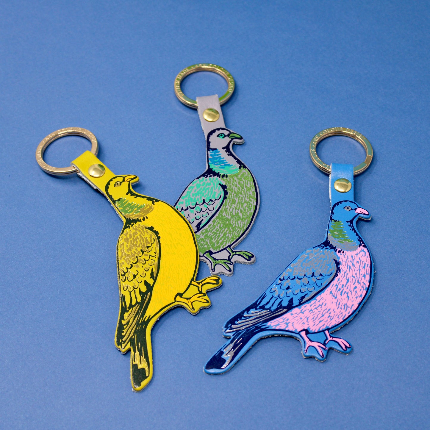 Feral Pigeon Key Fob: Lilac Grey
