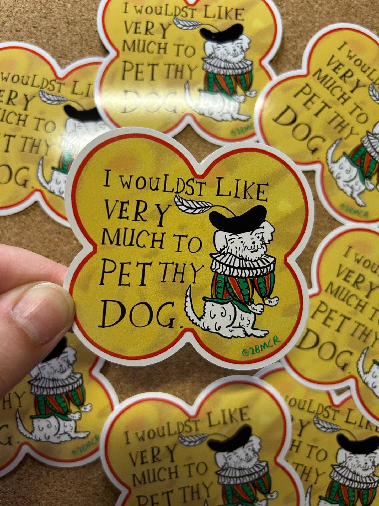 I Would Like to Pet Your Dog Vinyl Sticker 8cm x 8cm