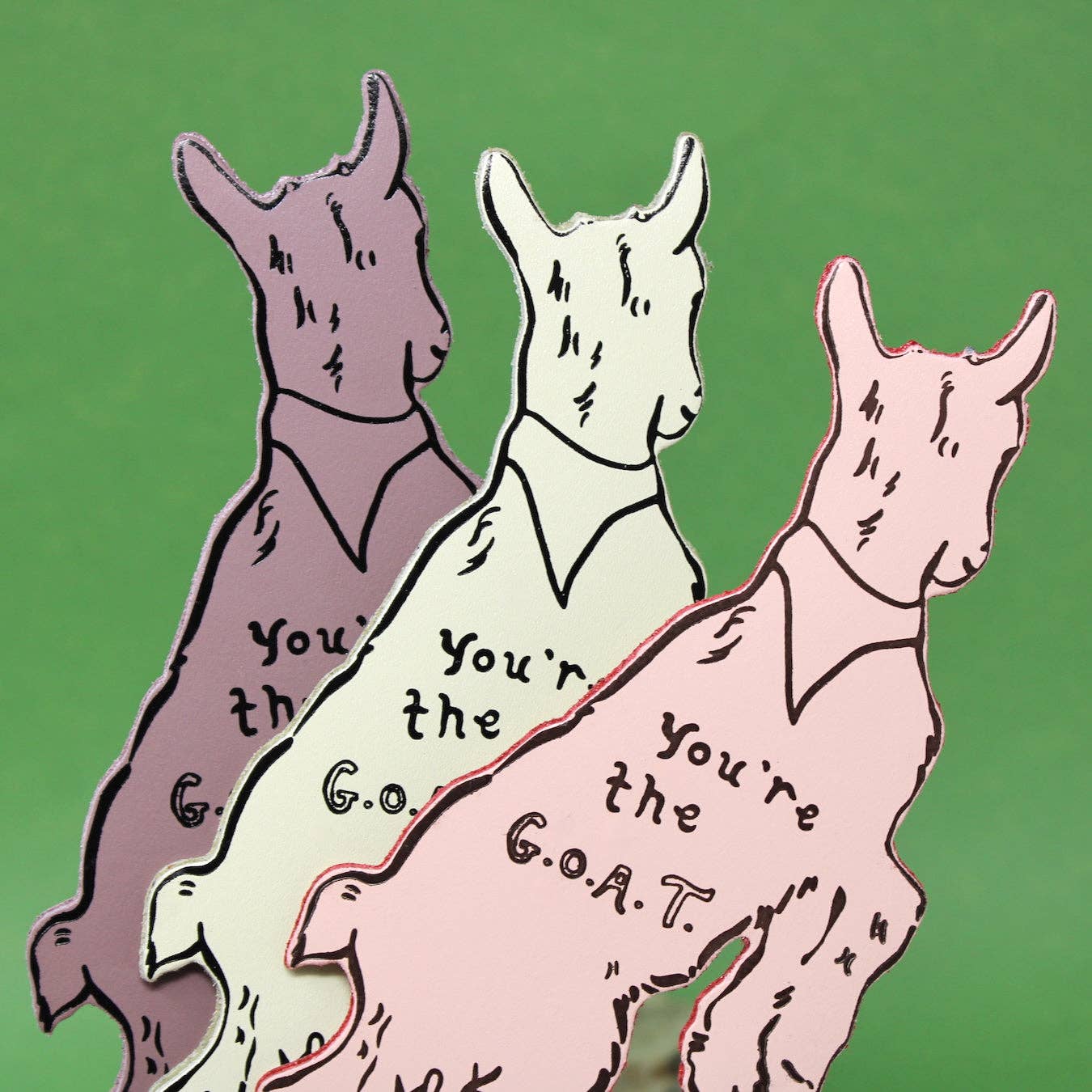 GOAT Bookmark: Pale Pink