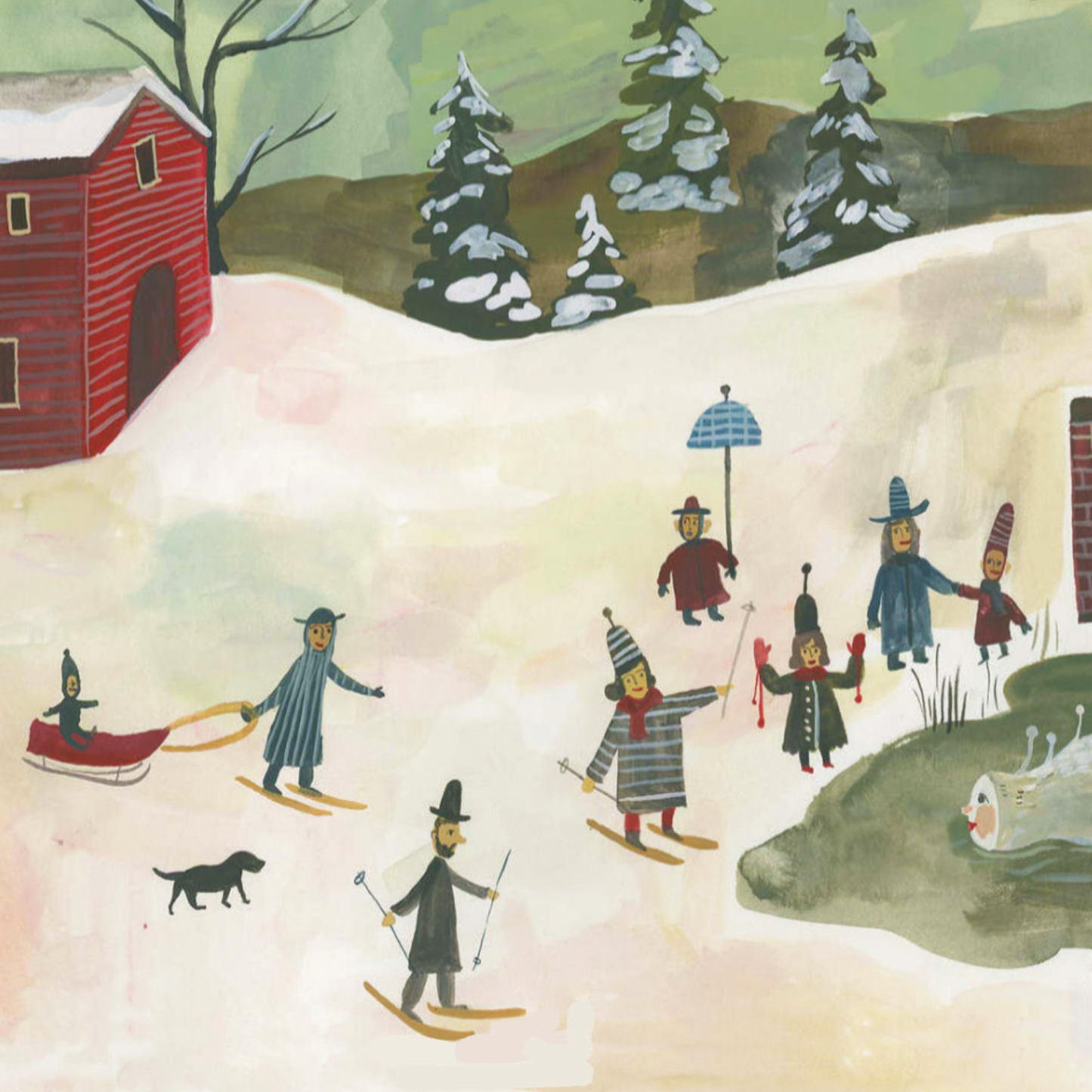 Season's Greetings Holiday Card: Sleeved Single A2 Card