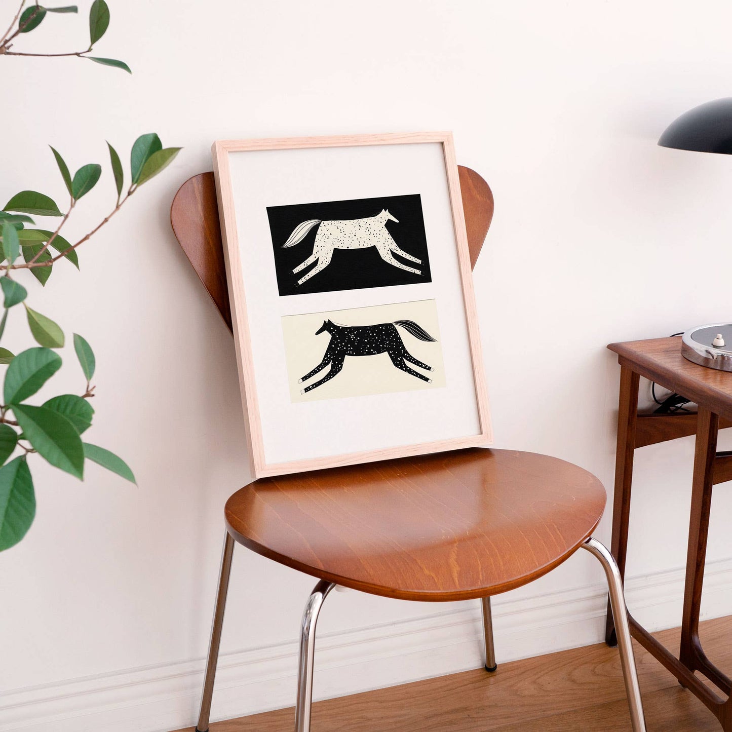 Negative / Positive Horse Art Print | Cowboy | Western: A4