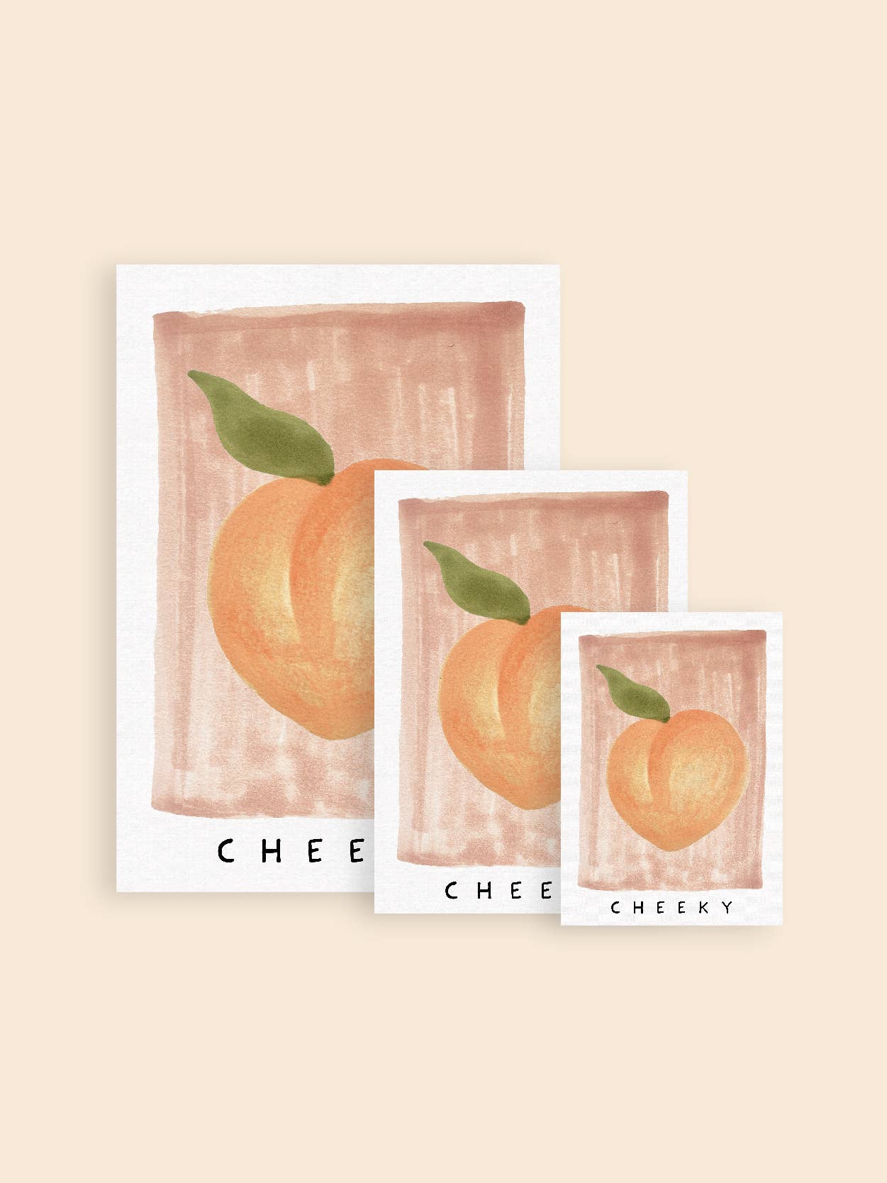 Cheeky Hand and Palm Art Print on Recycled Paper: A3