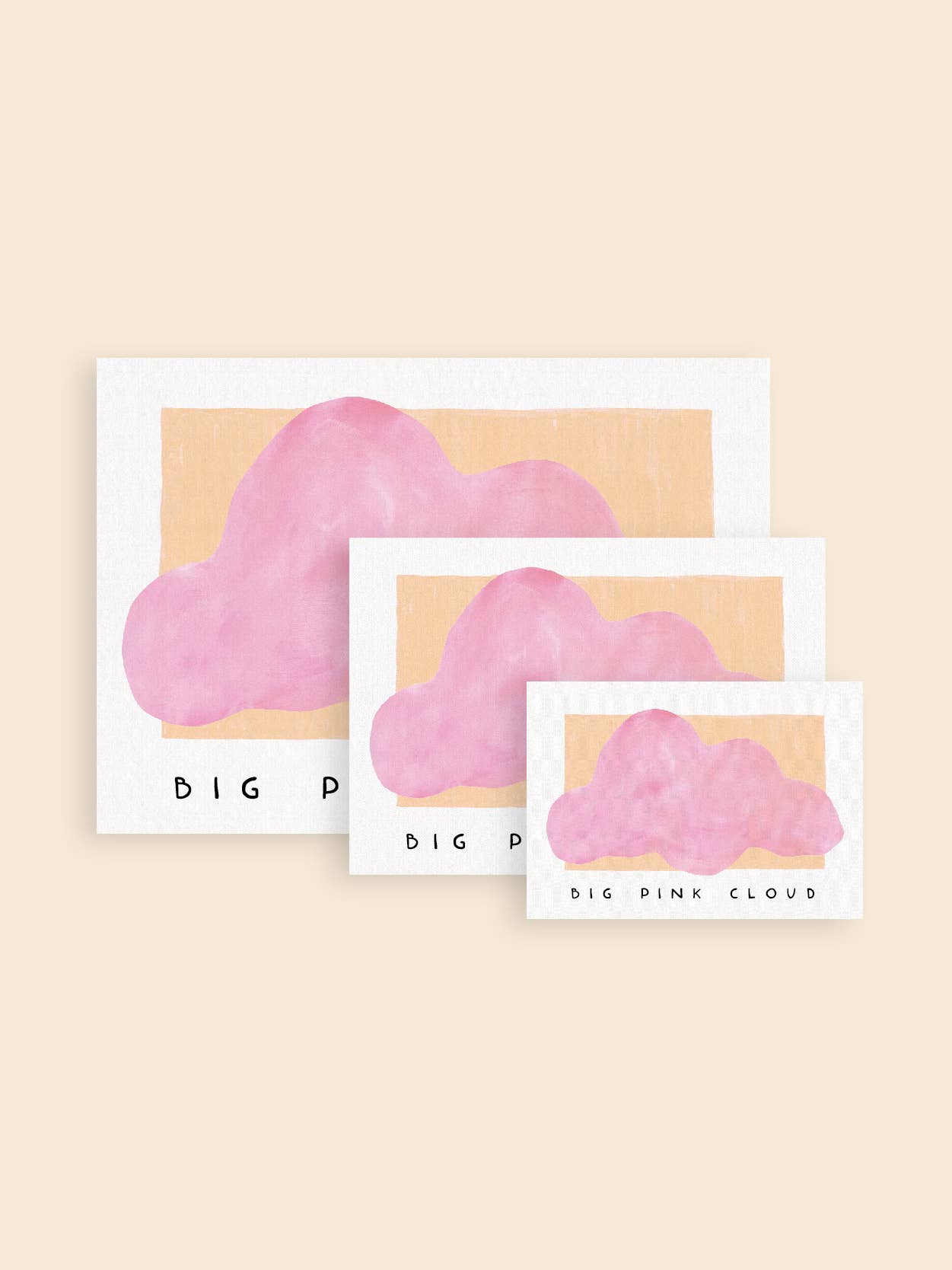Big Pink Cloud Art Print: A3