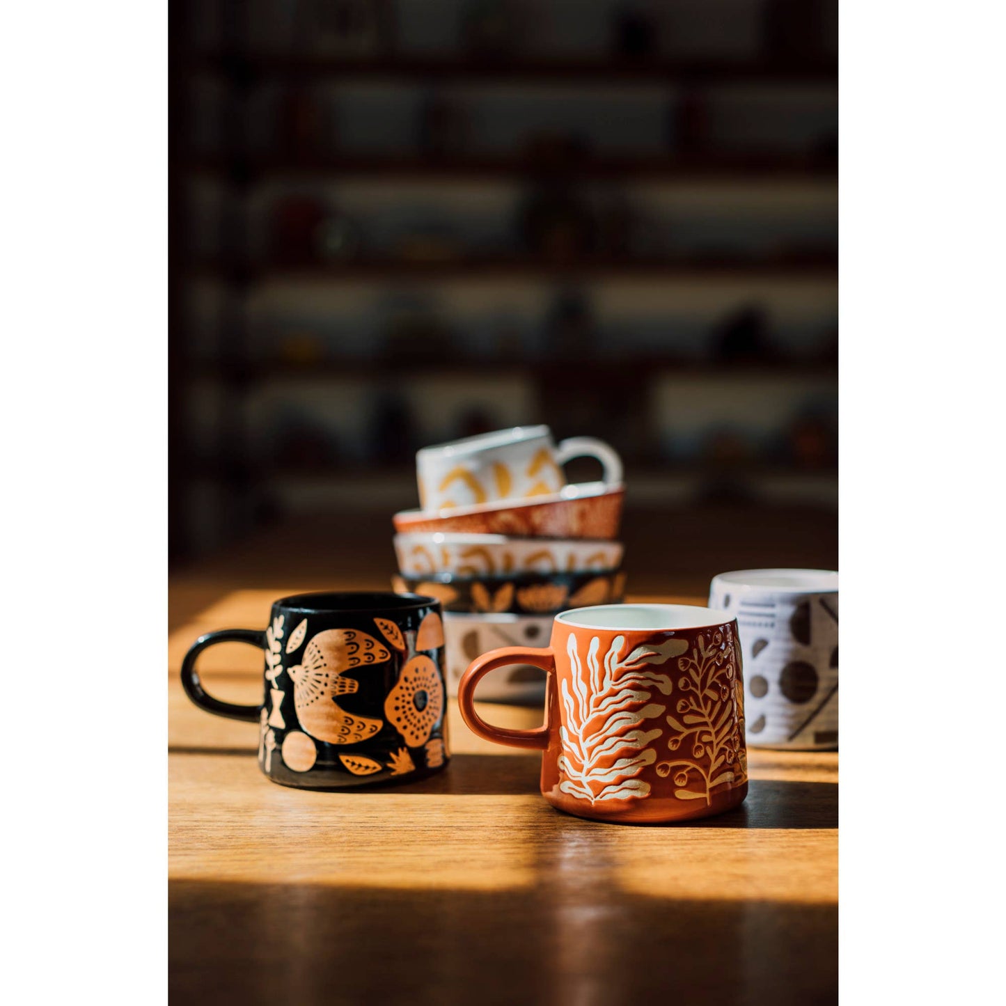 Danica Studio Entwine Imprint Stoneware Mugs 12 oz