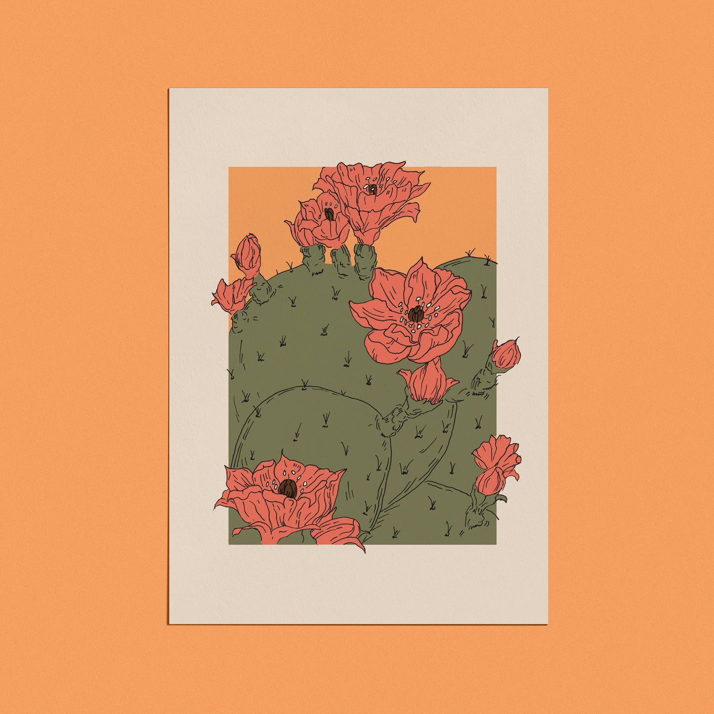 Cactus Flower Card: Cello-free