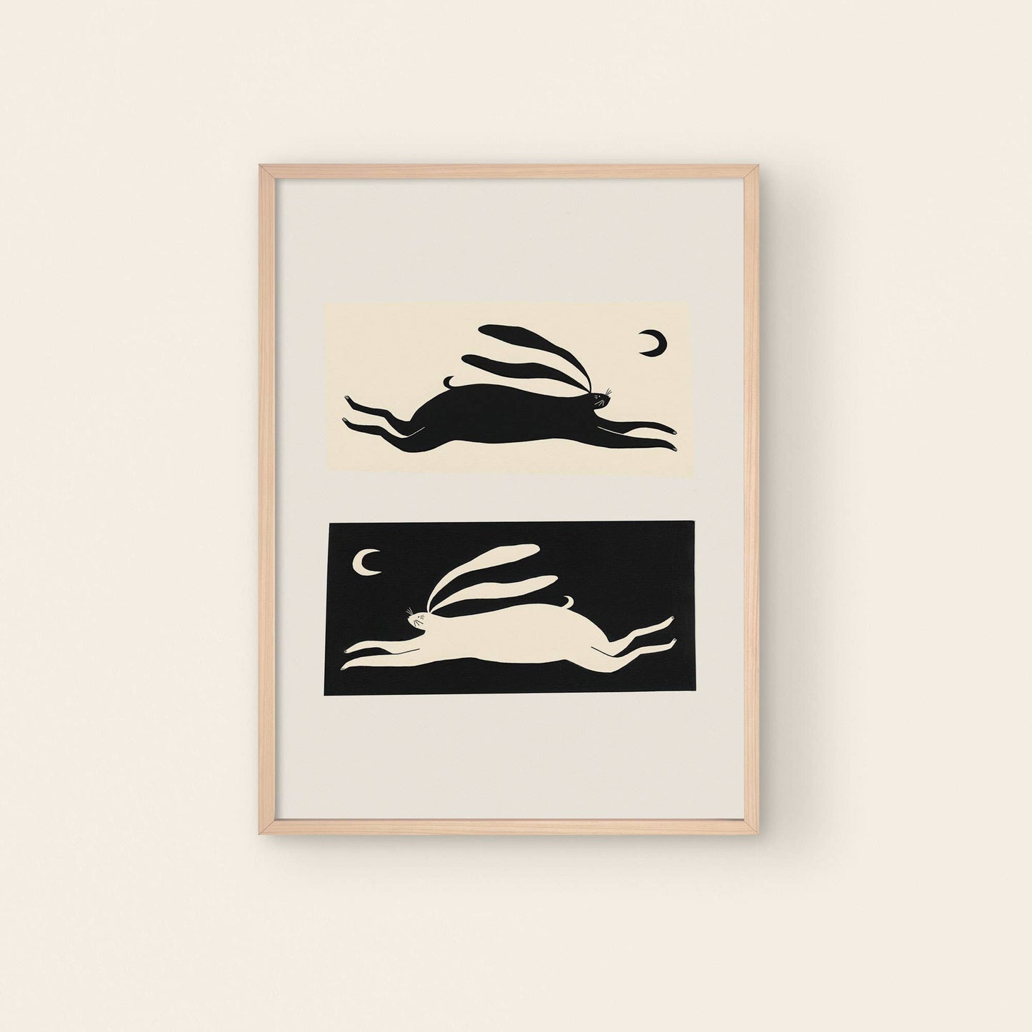 Negative / Positive Hare A4 Print