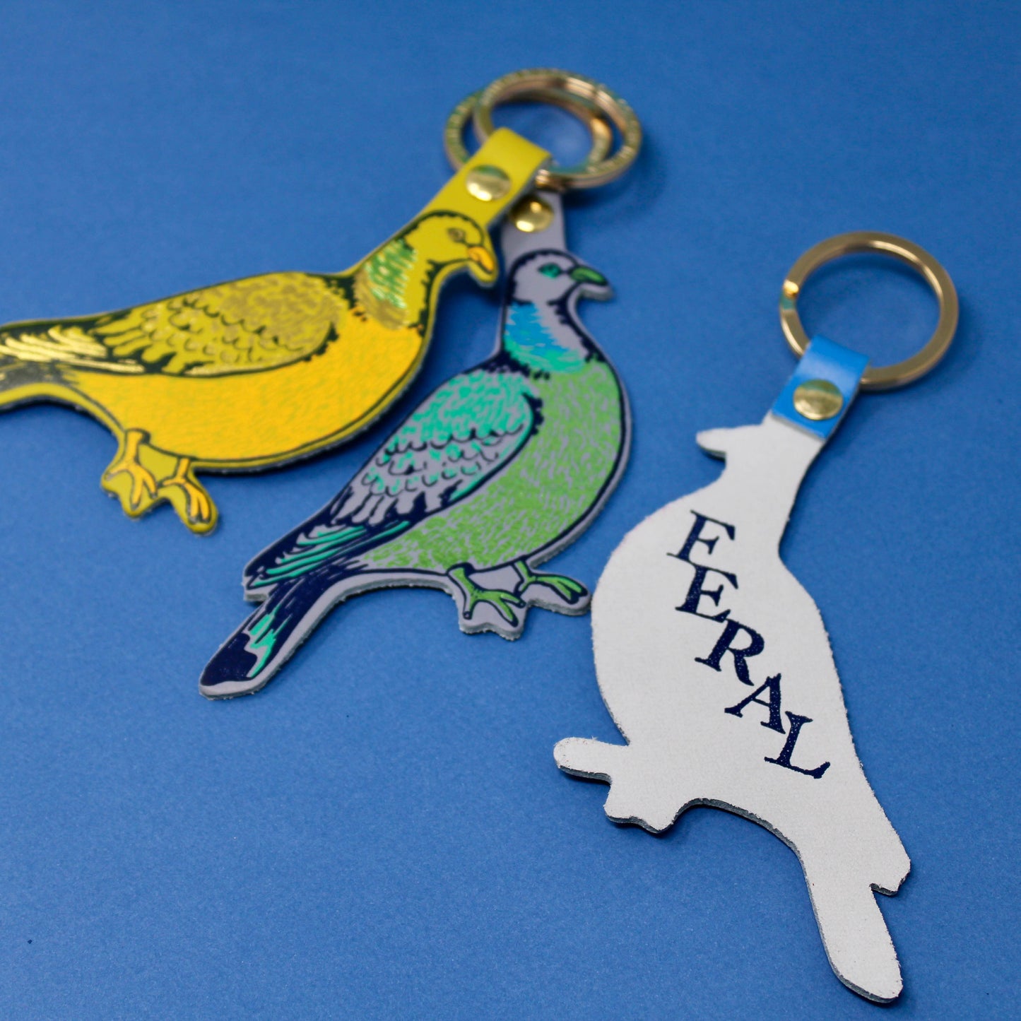Feral Pigeon Key Fob: Lilac Grey