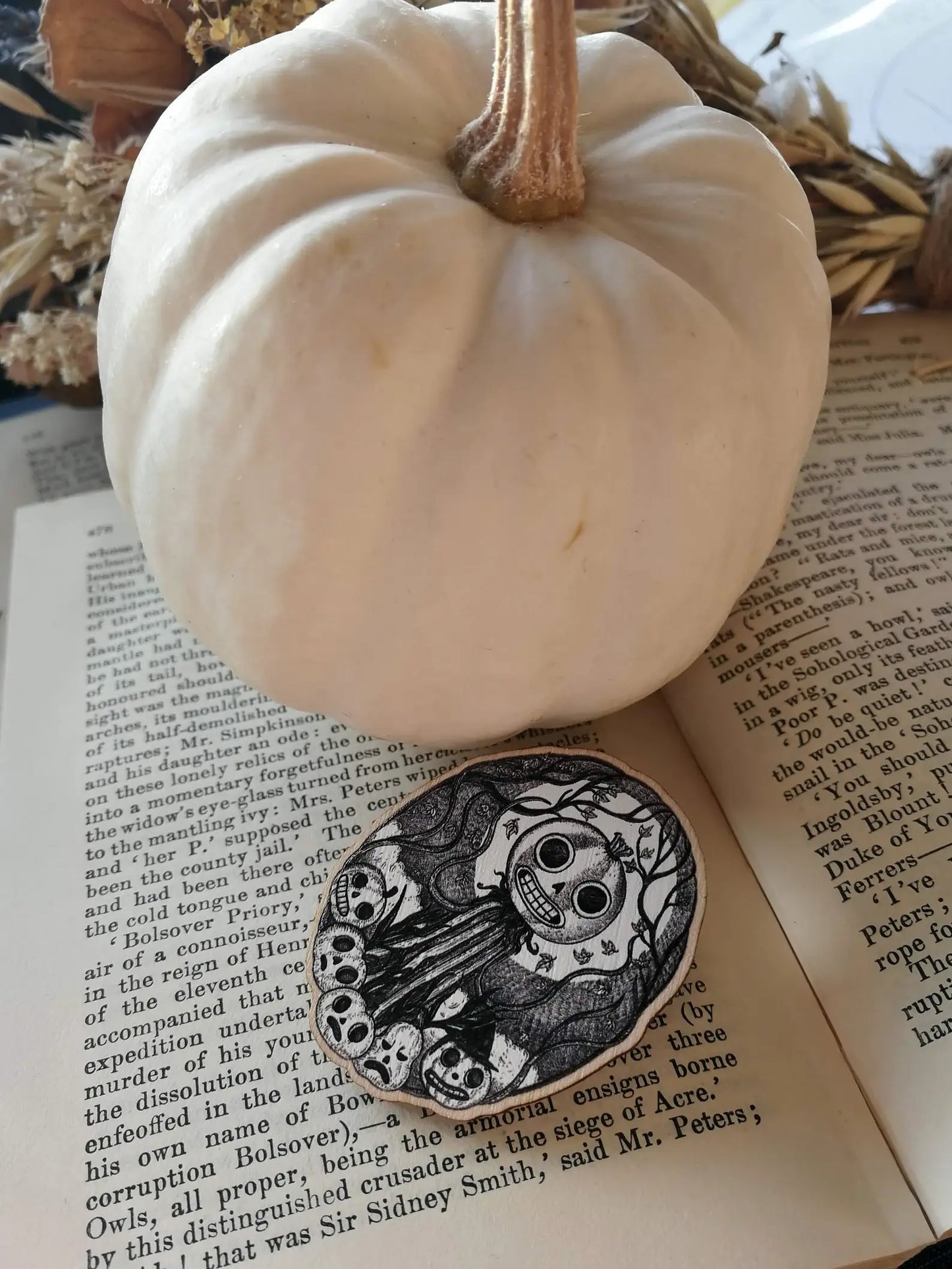 Patient Is The Night Wooden Pin Badge