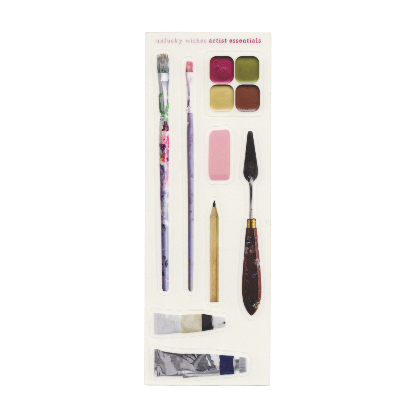 Artist Essentials Sticker Sheet | 2.5"x7", 8 Glossy Stickers