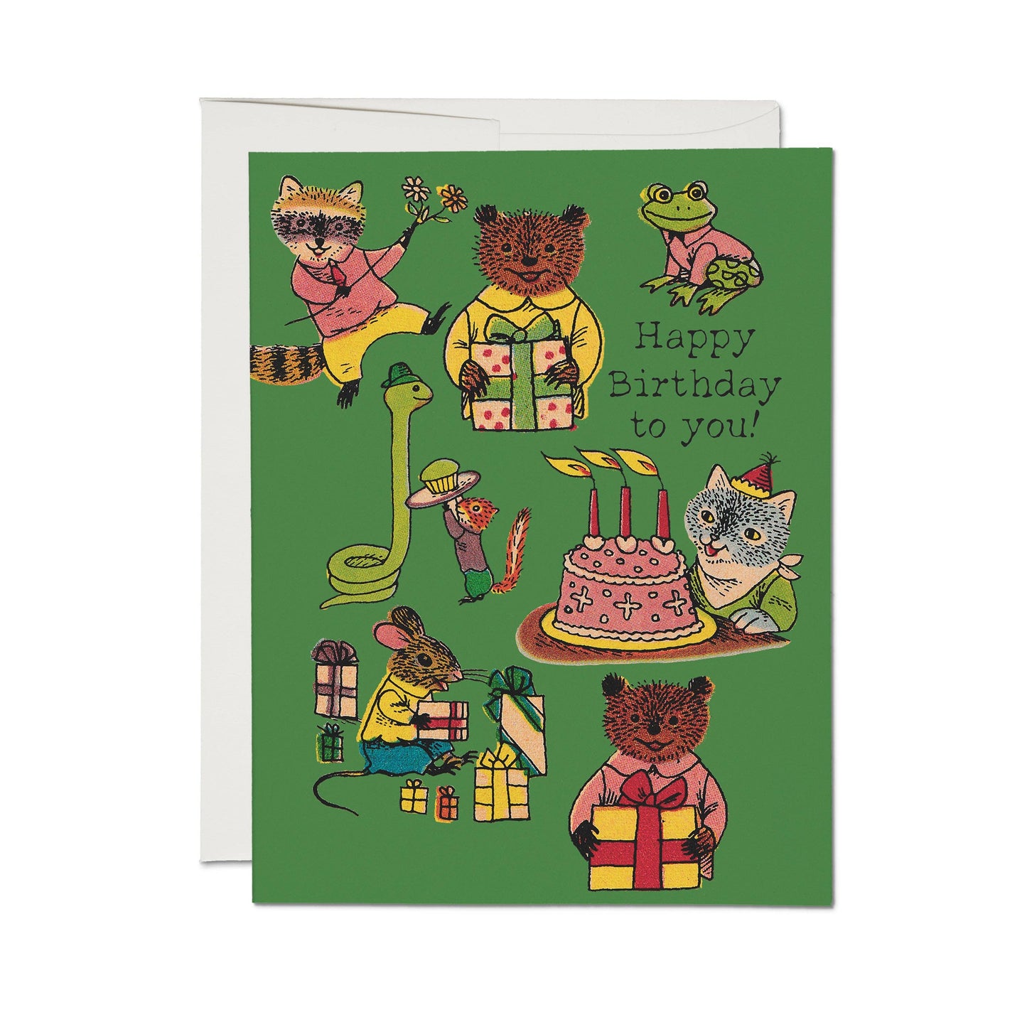 Critter Wishes greeting card: Single