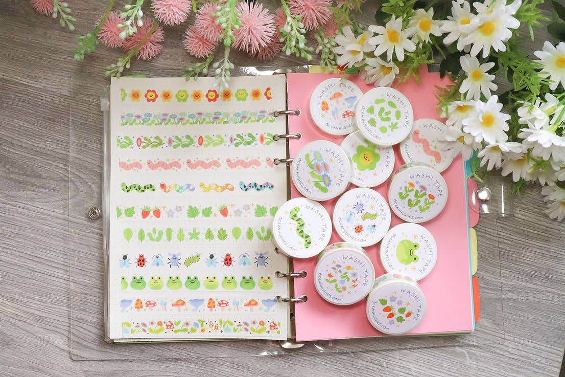 Worm Friends Washi Tape