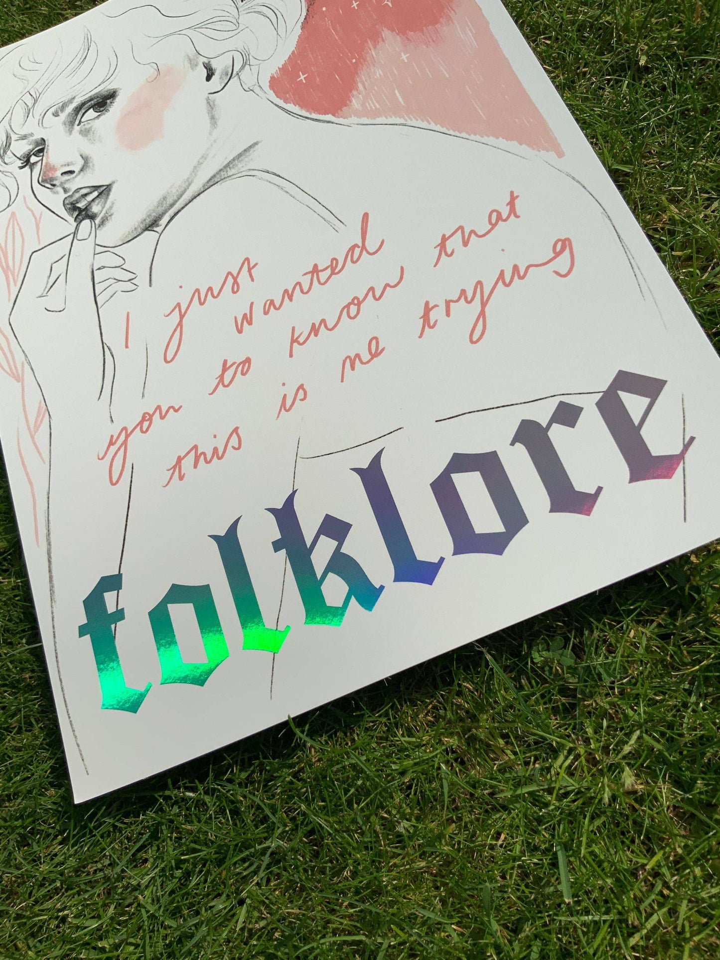Folklore - Taylor Swift A4 holographic art print