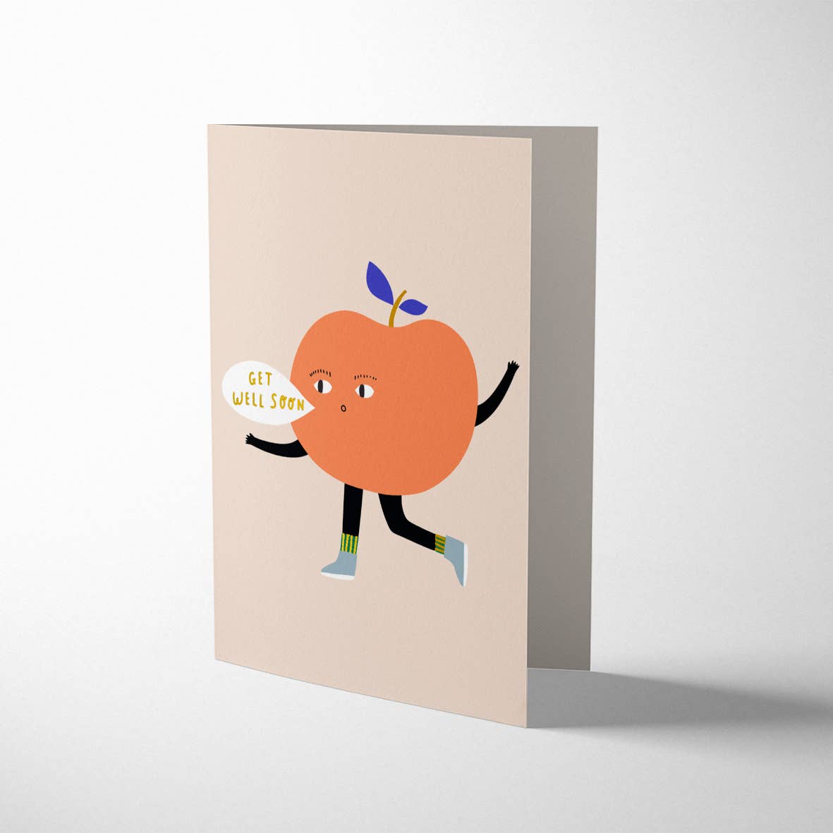 Get Well Soon Peach Card