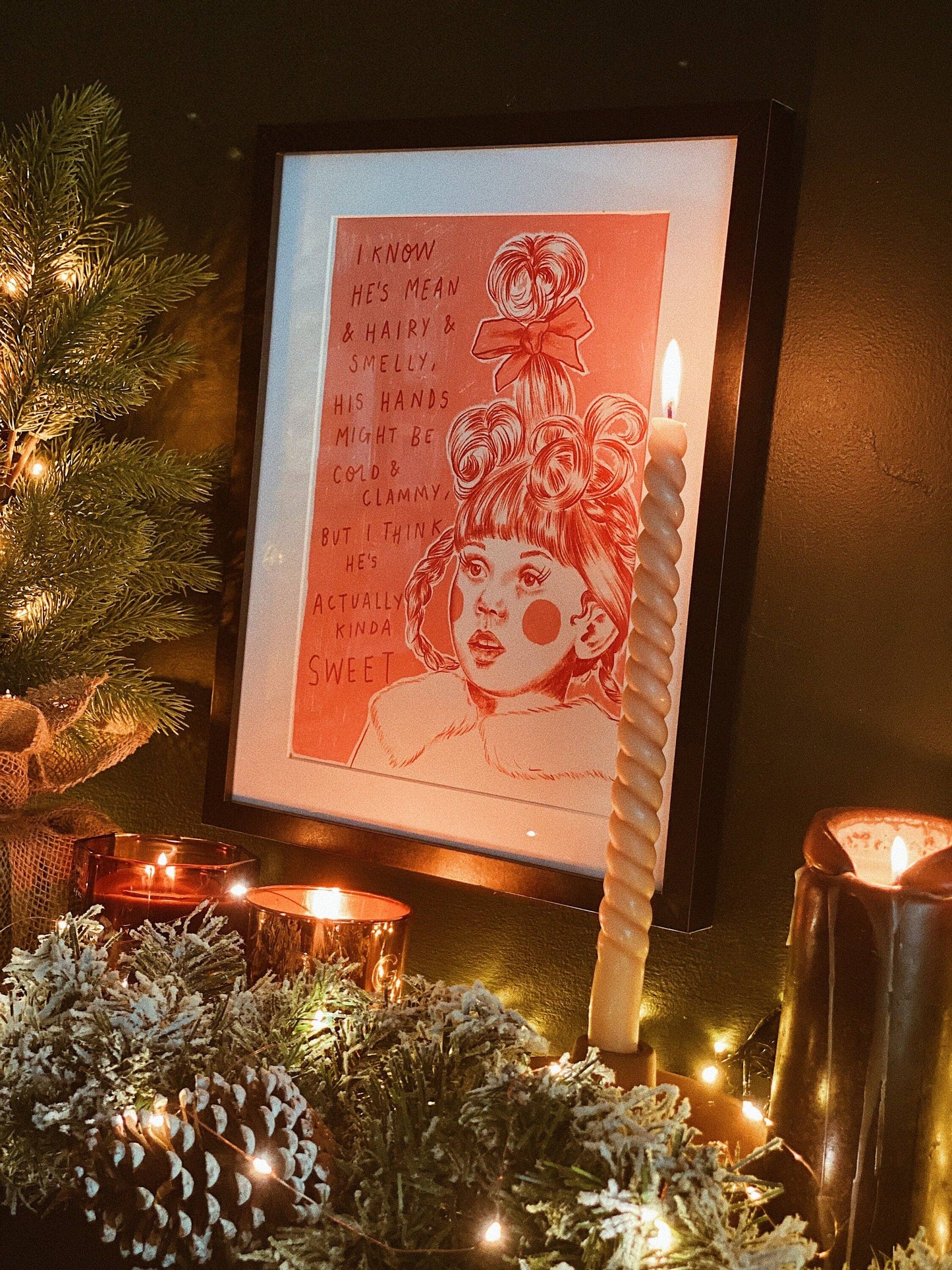 'Cindy Lou Who' A4 Christmas Art Print