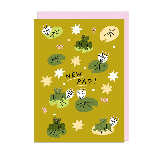 NEW PAD FROGS, PALE PINK ENVELOPE Card