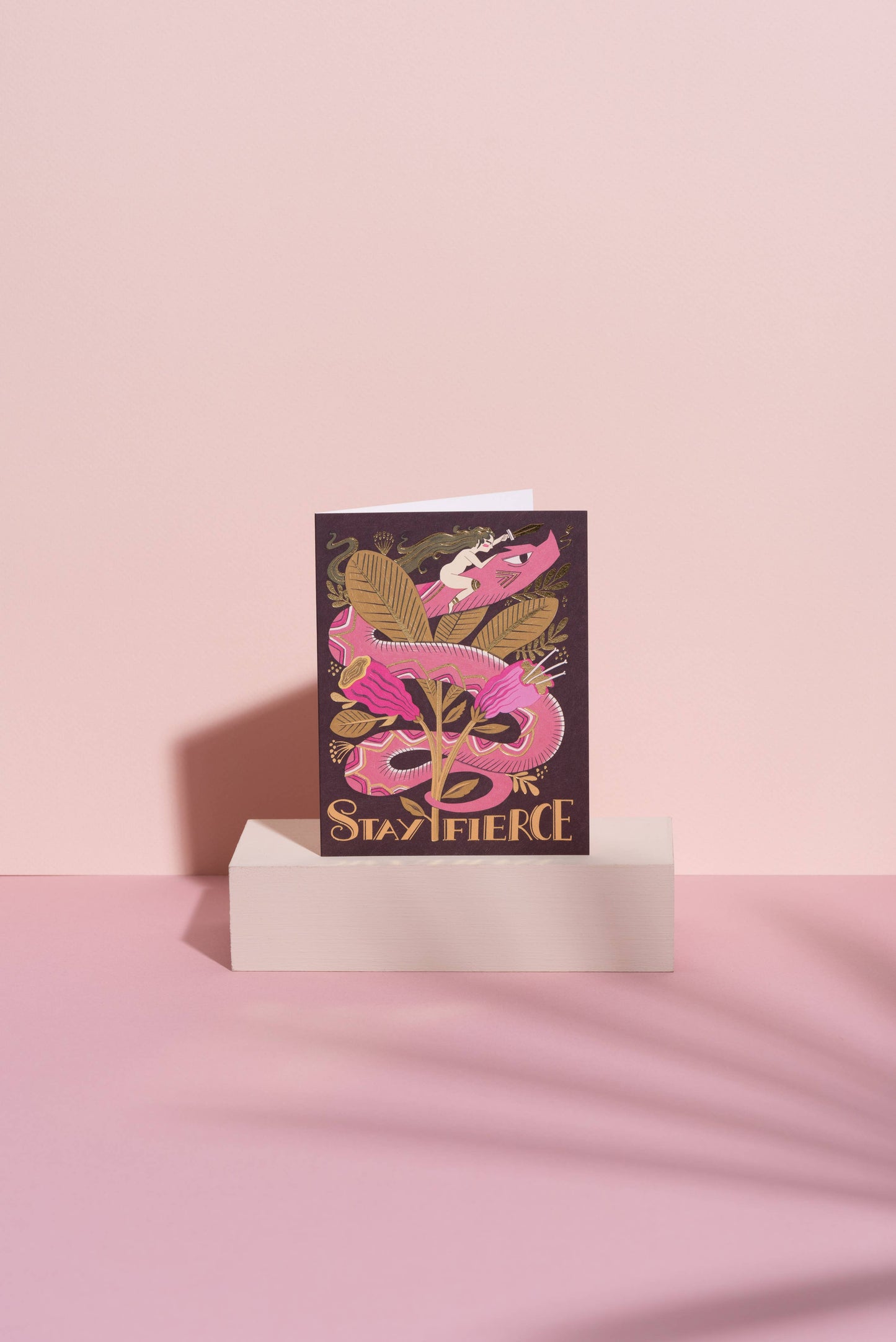 Fierce Snake friendship greeting card: Singles