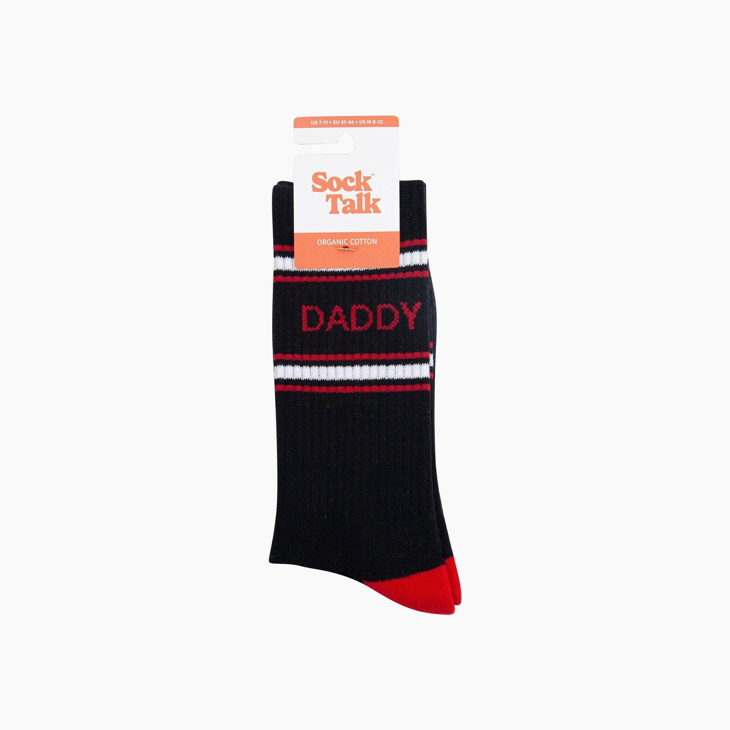 Daddy Organic Cotton Sports Socks in Black: UK 7-11