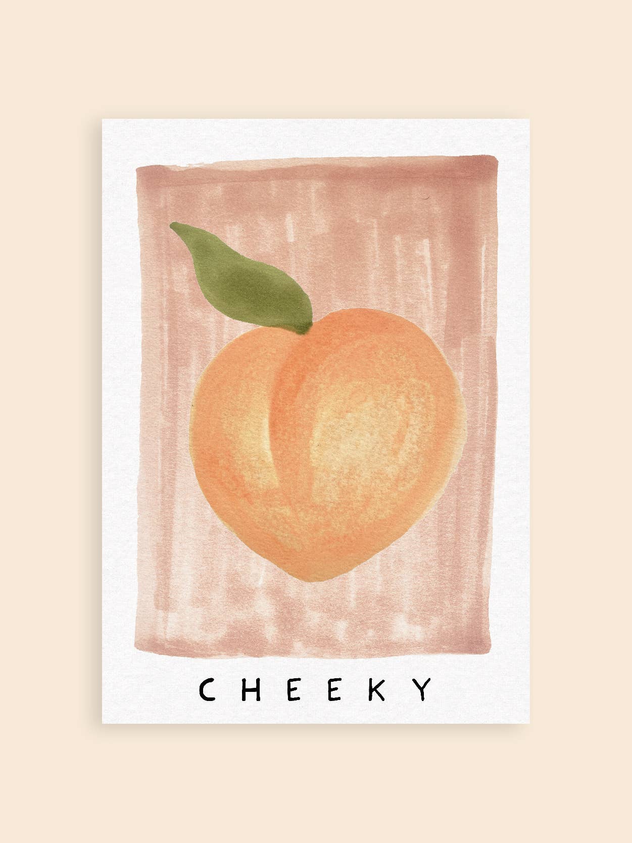 Cheeky Hand and Palm Art Print on Recycled Paper: A3