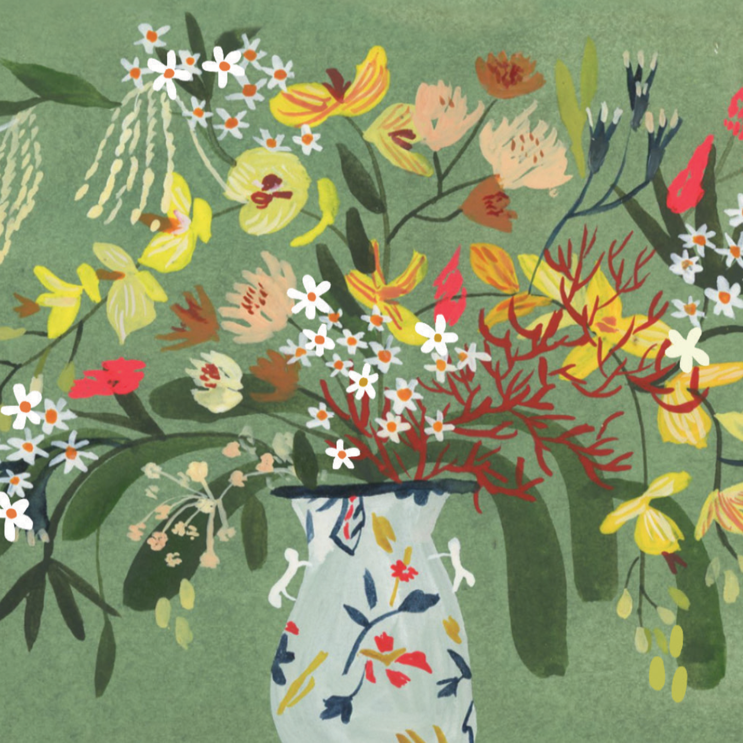 Congratulations! Floral Greeting Card: Sleeved Single A2 Card