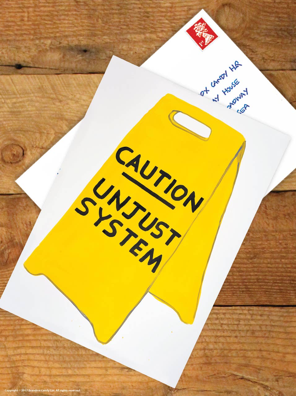 A6 Art Postcard By David Shrigley - Caution