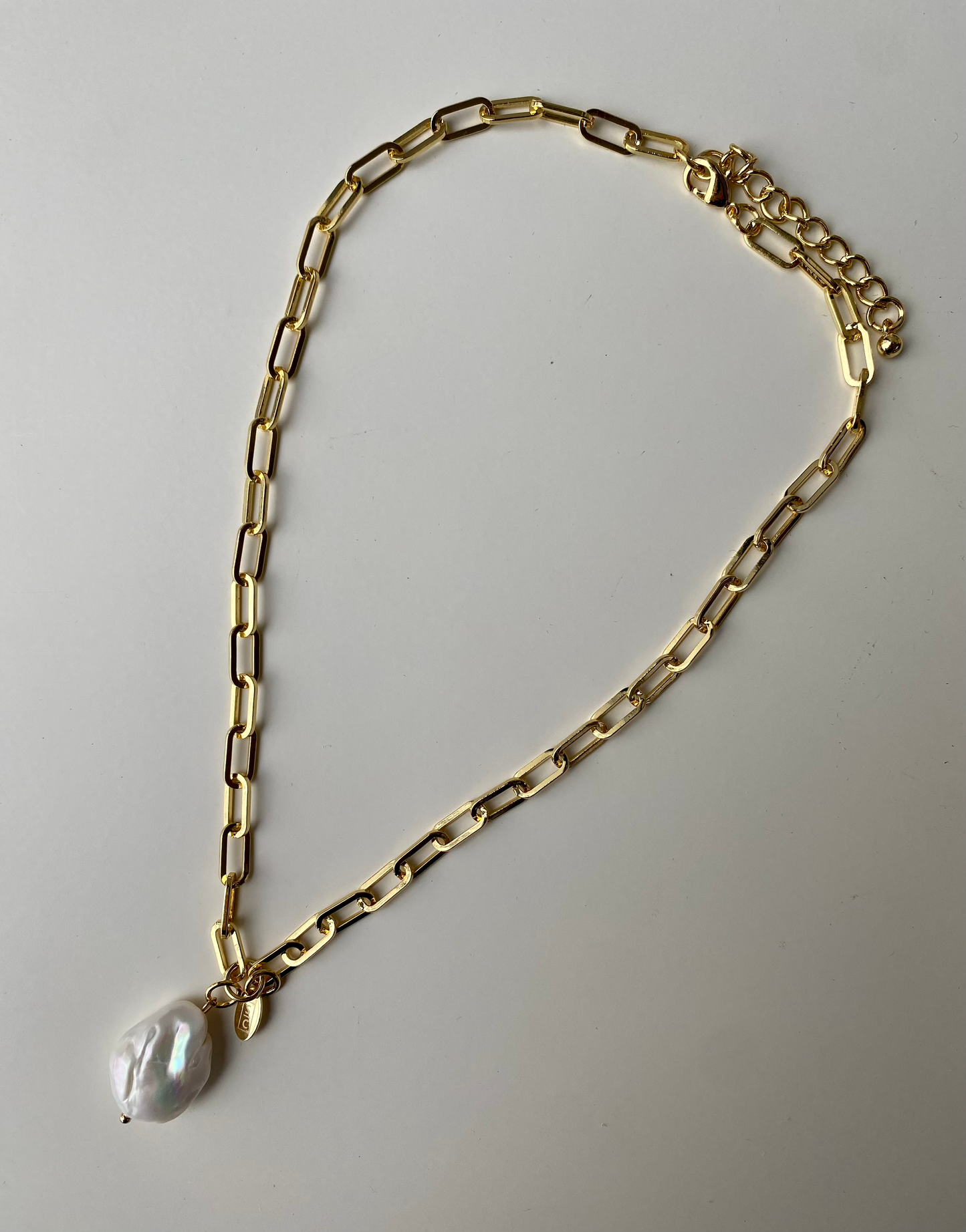 Natural Freshwater Pearl Necklace in Sterling Silver or Gold: Sterling Silver Plated