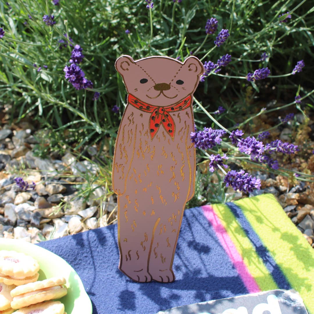 Bear Bookmark: Heritage Blue