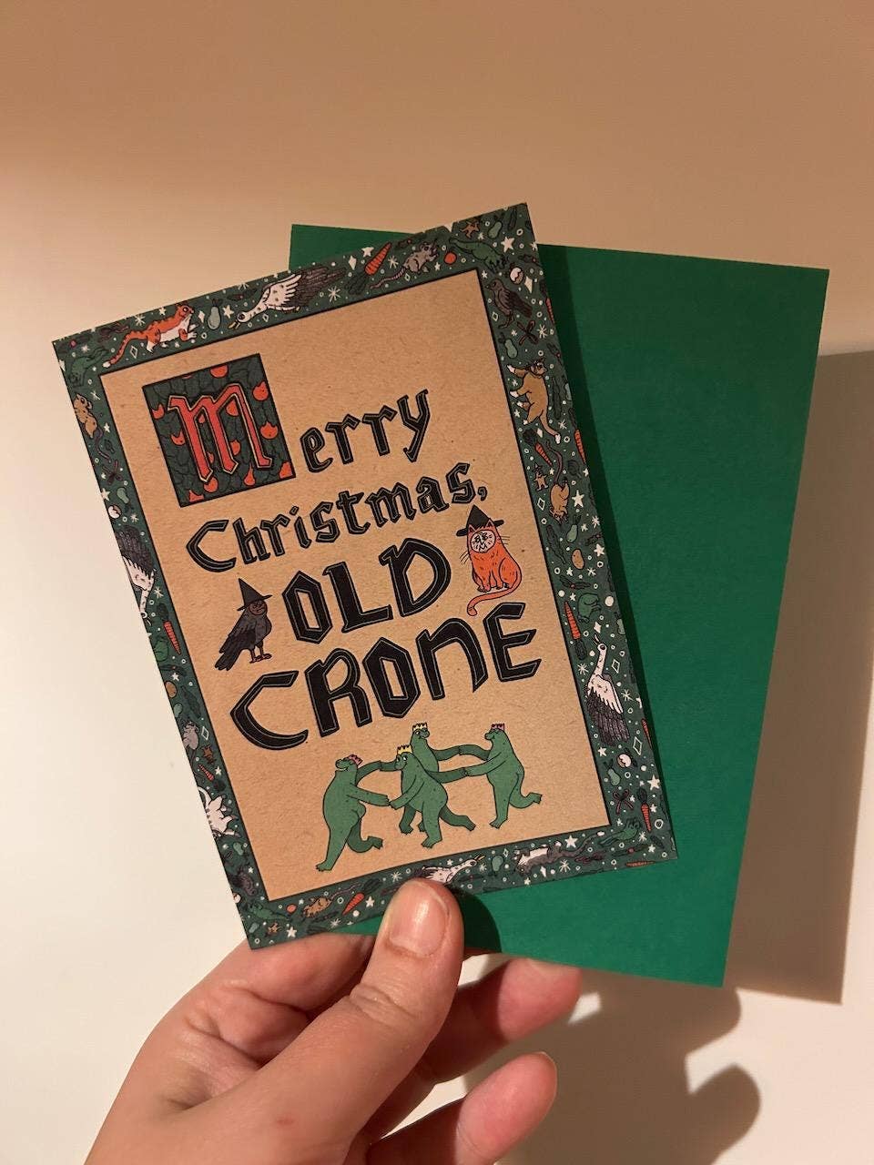 Merry Christmas Old Crone A6 Ye Olde Christmas Card