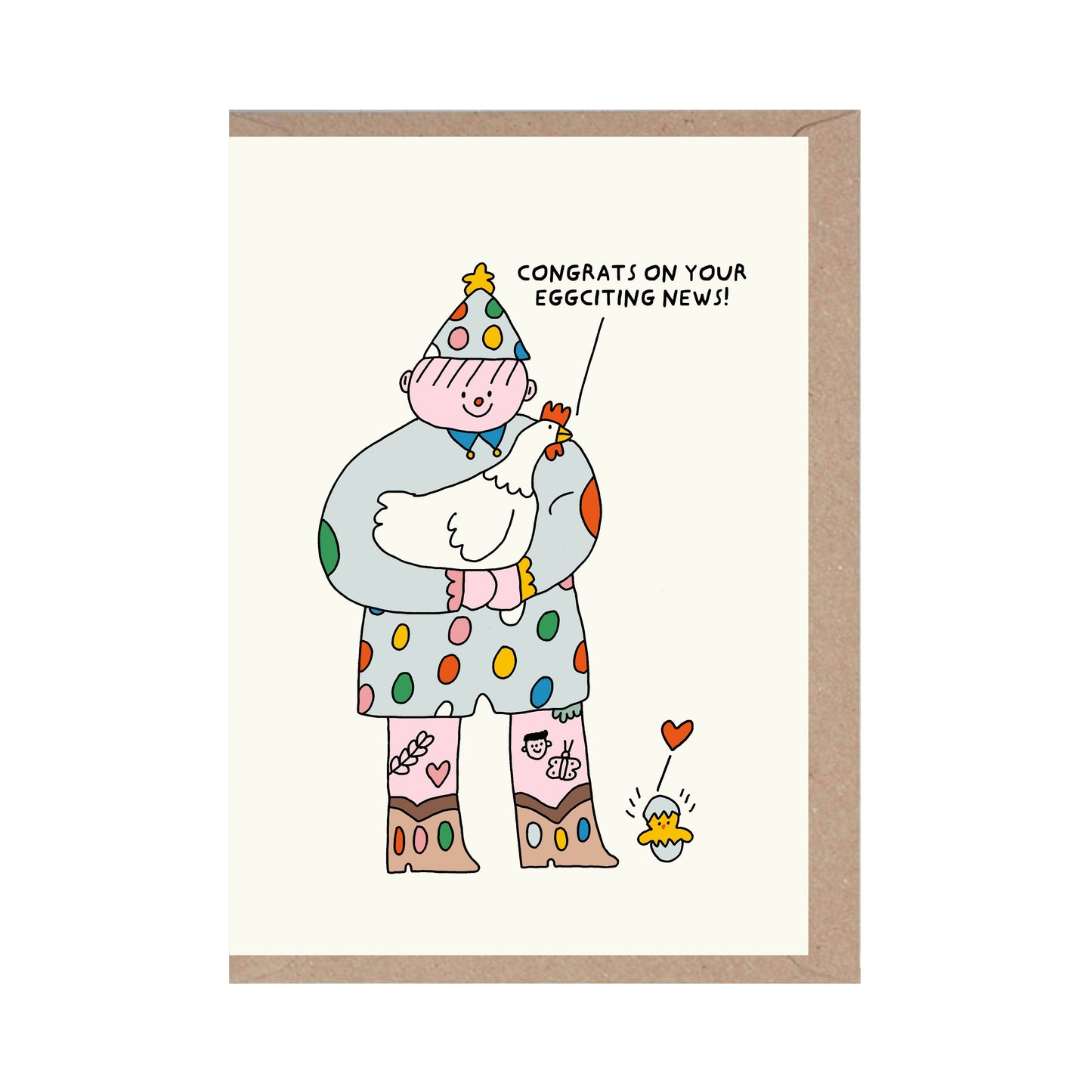 Congrats on your eggciting news card