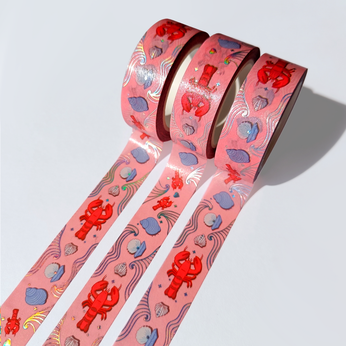 Lobster Holographic Foiled Washi Tape