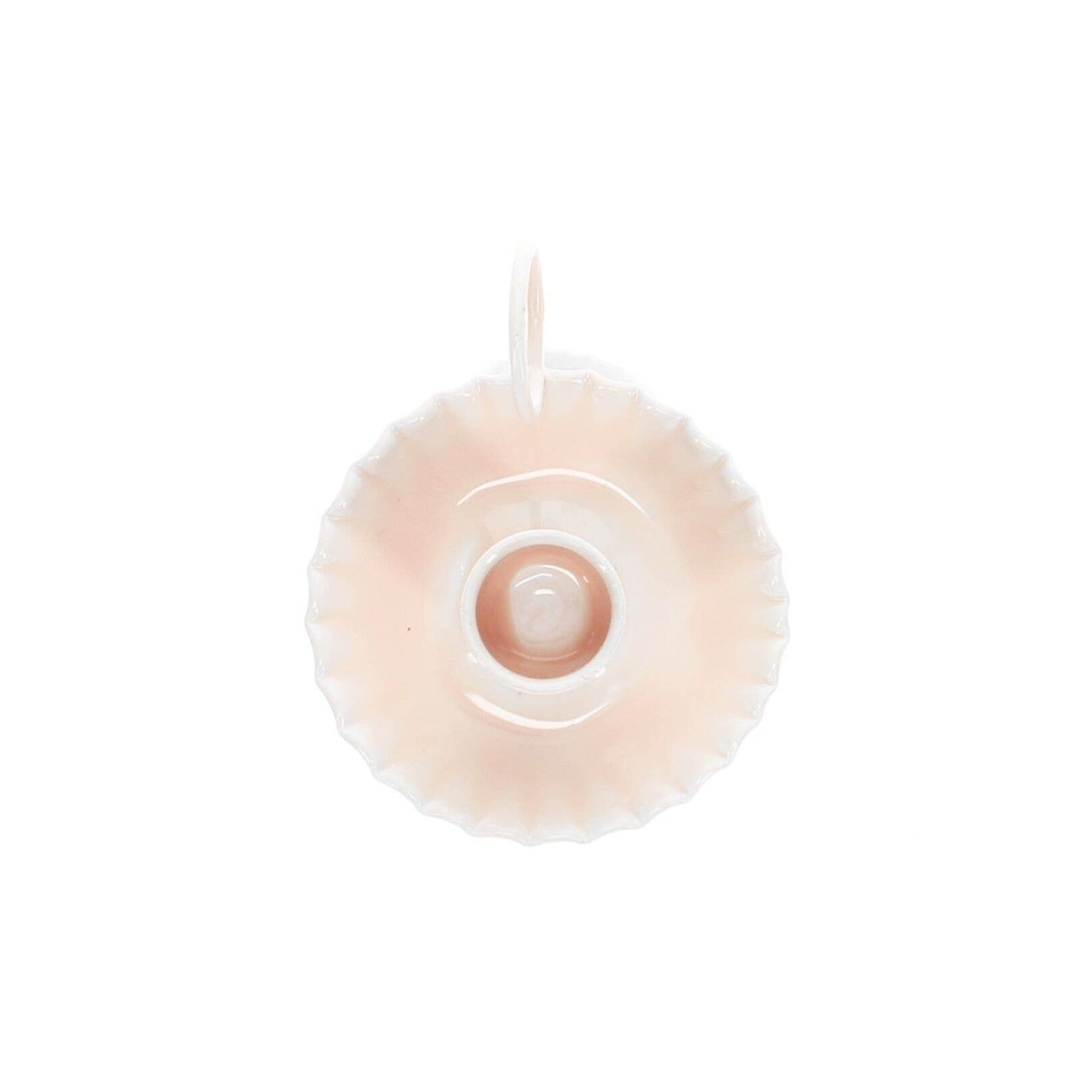 Enamel Chamberstick Candle Holder - Pink