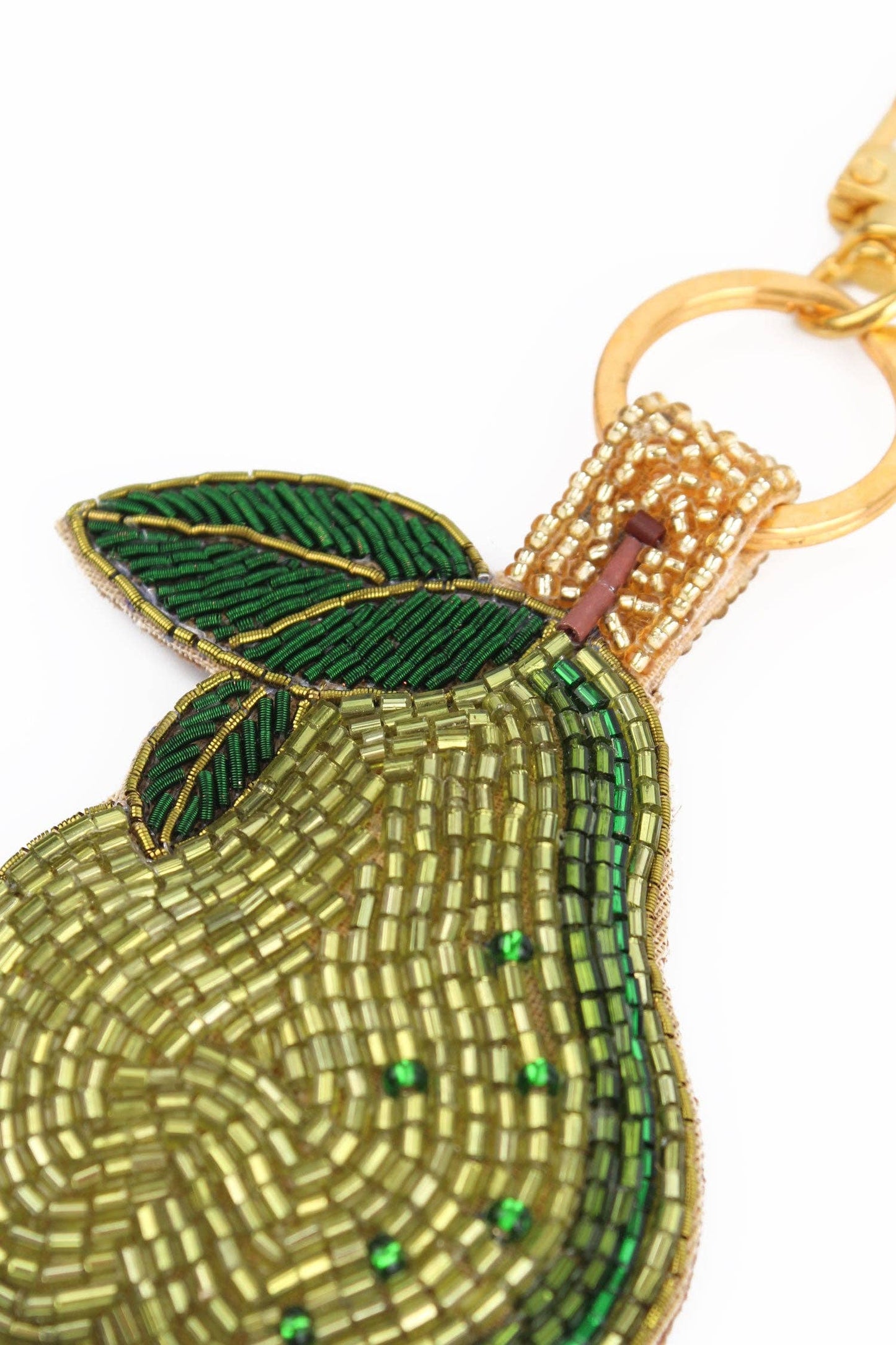 GREEN PEAR KEYRING/BAG CHARM